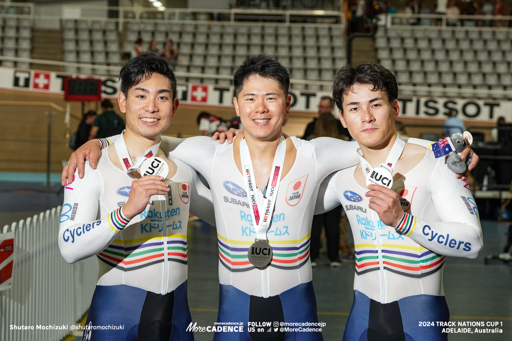 長迫吉拓, NAGASAKO Yoshitaku, 太田海也, OTA Kaiya, 小原佑太, OBARA Yuta, JPN, 男子チームスプリント, MEN'S Team Sprint, 2024トラックネーションズカップ アデレード, 2024 UCI TRACK NATIONS CUP Adelaide, Australia