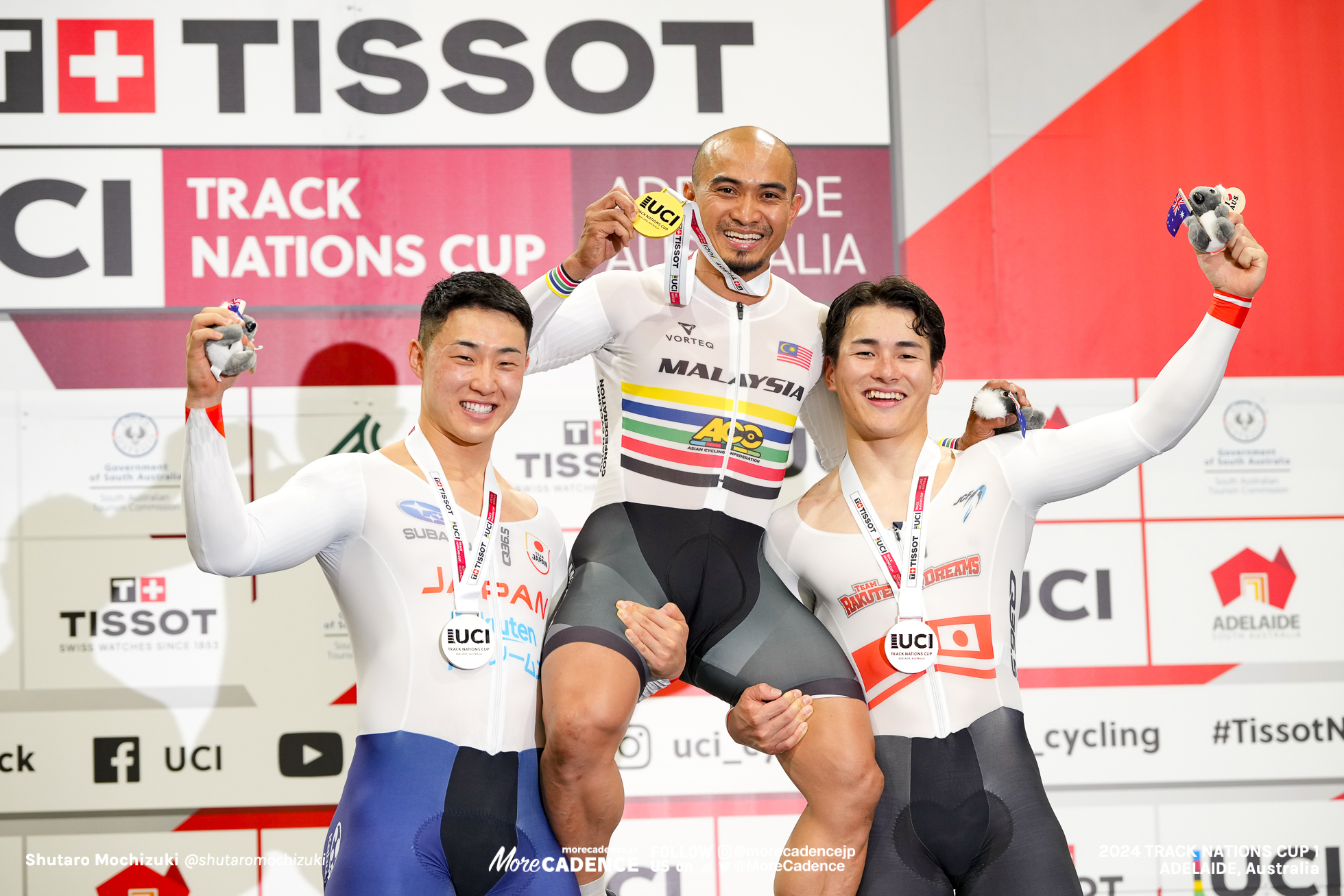 アジズルハスニ・アワン, AWANG Mohd Azizulhasni, MAS, 中野慎詞, NAKANO Shinji, JPN, 太田海也, OTA Kaiya, JPN, 男子ケイリン, MEN'S Keirin, 2024トラックネーションズカップ アデレード, 2024 UCI TRACK NATIONS CUP Adelaide, Australia