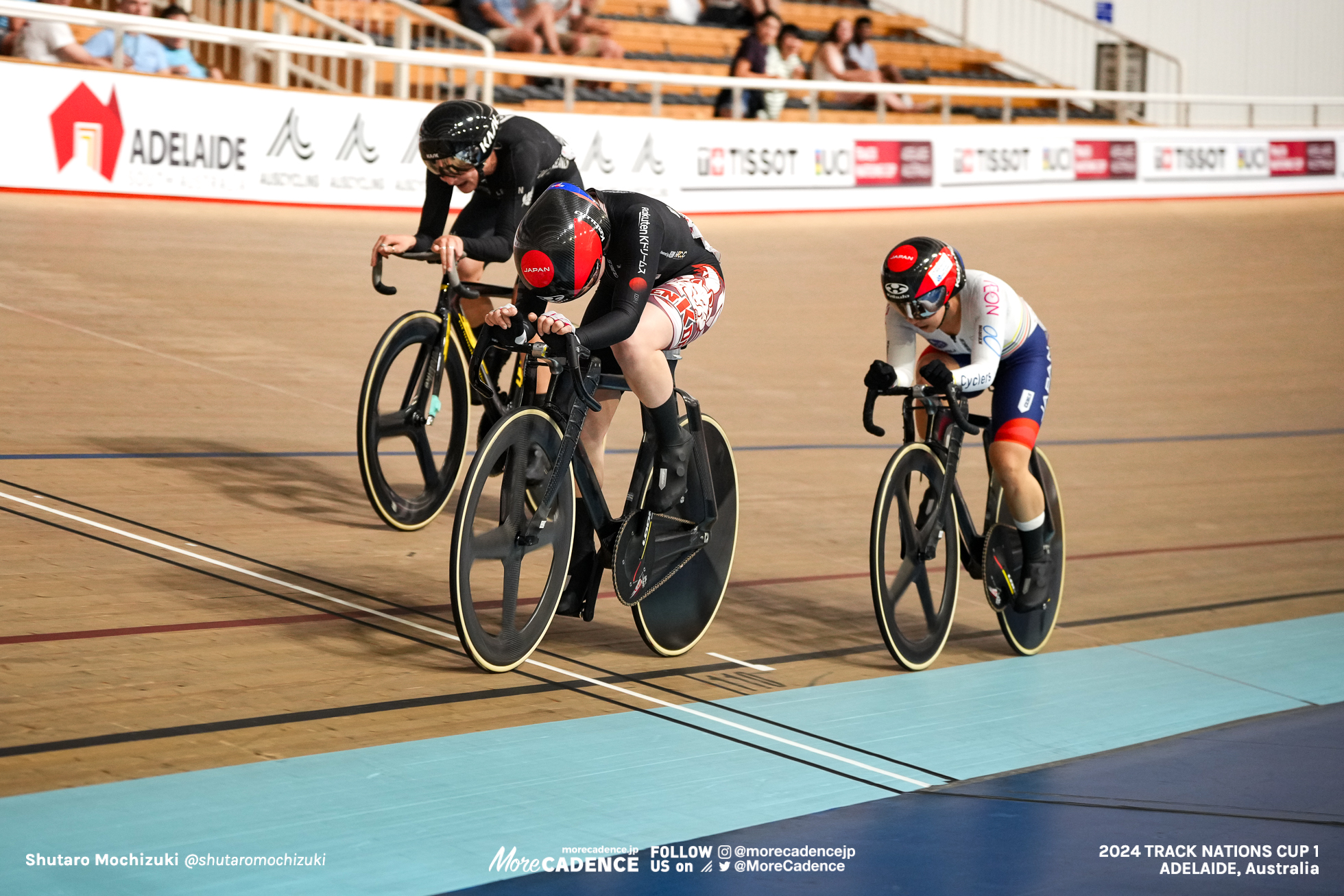 アリー・ウォラストン, WOLLASTON Ally, NZL, 梶原悠未, KAJIHARA Yumi, 内野艶和, UCHINO Tsuyaka, JPN, JPN, 女子オムニアム ポイントレース, WOMEN'S Omnium Points Race, 2024トラックネーションズカップ アデレード, 2024 UCI TRACK NATIONS CUP Adelaide, Australia