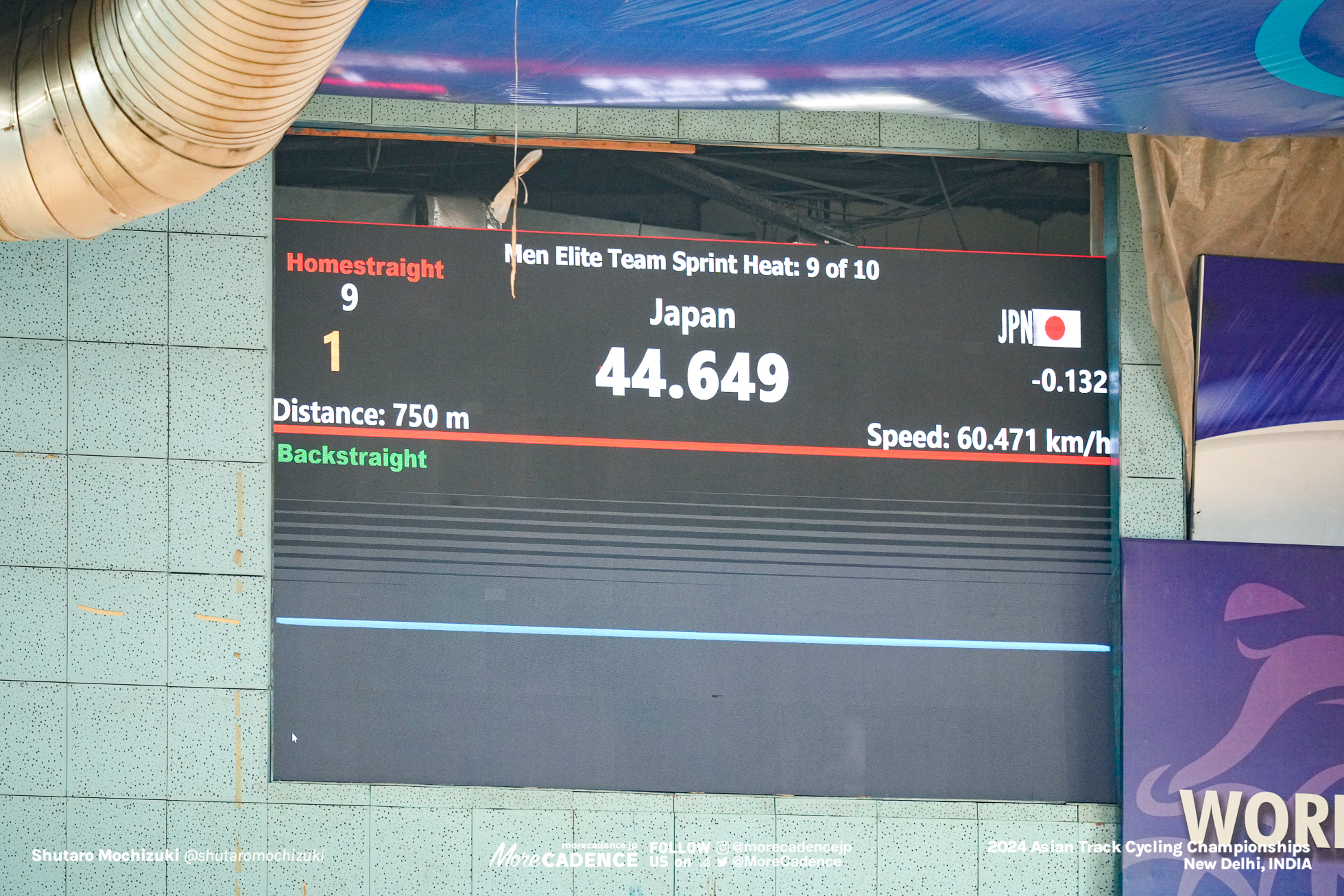 小原佑太, OBARA Yuta, 中石湊, NAKAISHI Minato, 山﨑賢人, YAMASAKI Kento, JPN, 男子チームスプリント 予選, MEN'S Team Sprint Qualification, 2024アジア選手権トラック, 2024 ASIAN TRACK CYCLING CHAMPIONSHIPS, New Delhi, India