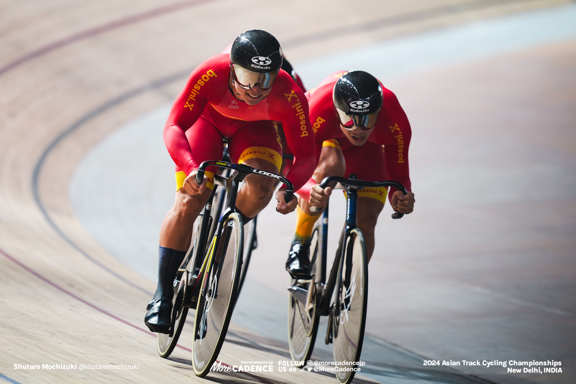 ジン・シーハン, JIN Zhiheng, リ・チーウェイ, LI Zhiwei, リュウ・クワン, LIU Kuan, CHN, 男子チームスプリント 予選, MEN'S Team Sprint Qualification, 2024アジア選手権トラック, 2024 ASIAN TRACK CYCLING CHAMPIONSHIPS, New Delhi, India