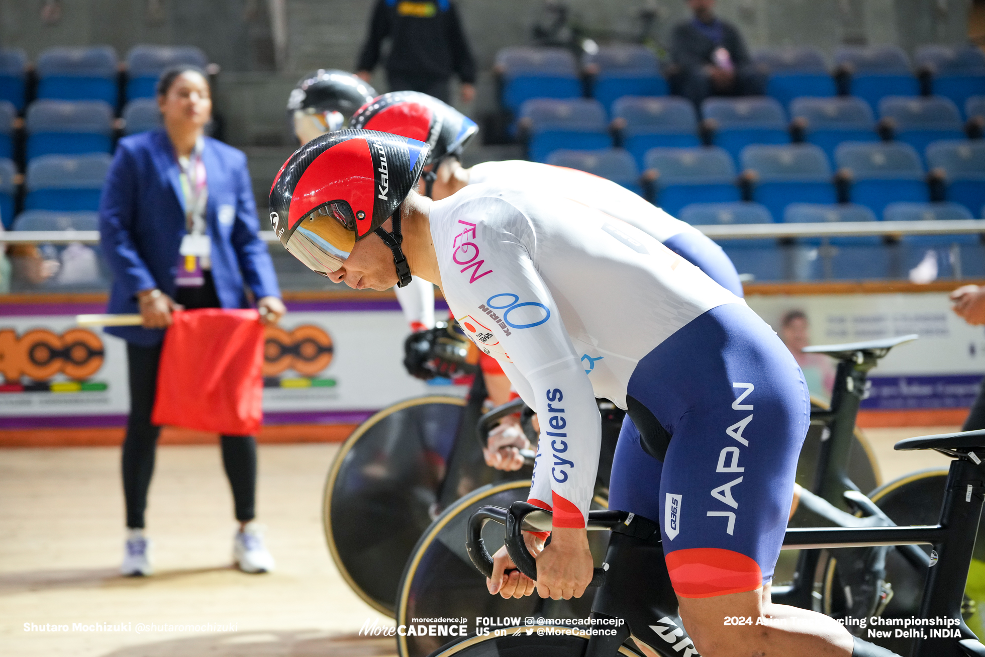 小原佑太, OBARA Yuta, 中石湊, NAKAISHI Minato, 山﨑賢人, YAMASAKI Kento, JPN, 男子チームスプリント 決勝, MEN'S Team Sprint Final for Gold, 2024アジア選手権トラック, 2024 ASIAN TRACK CYCLING CHAMPIONSHIPS, New Delhi, India