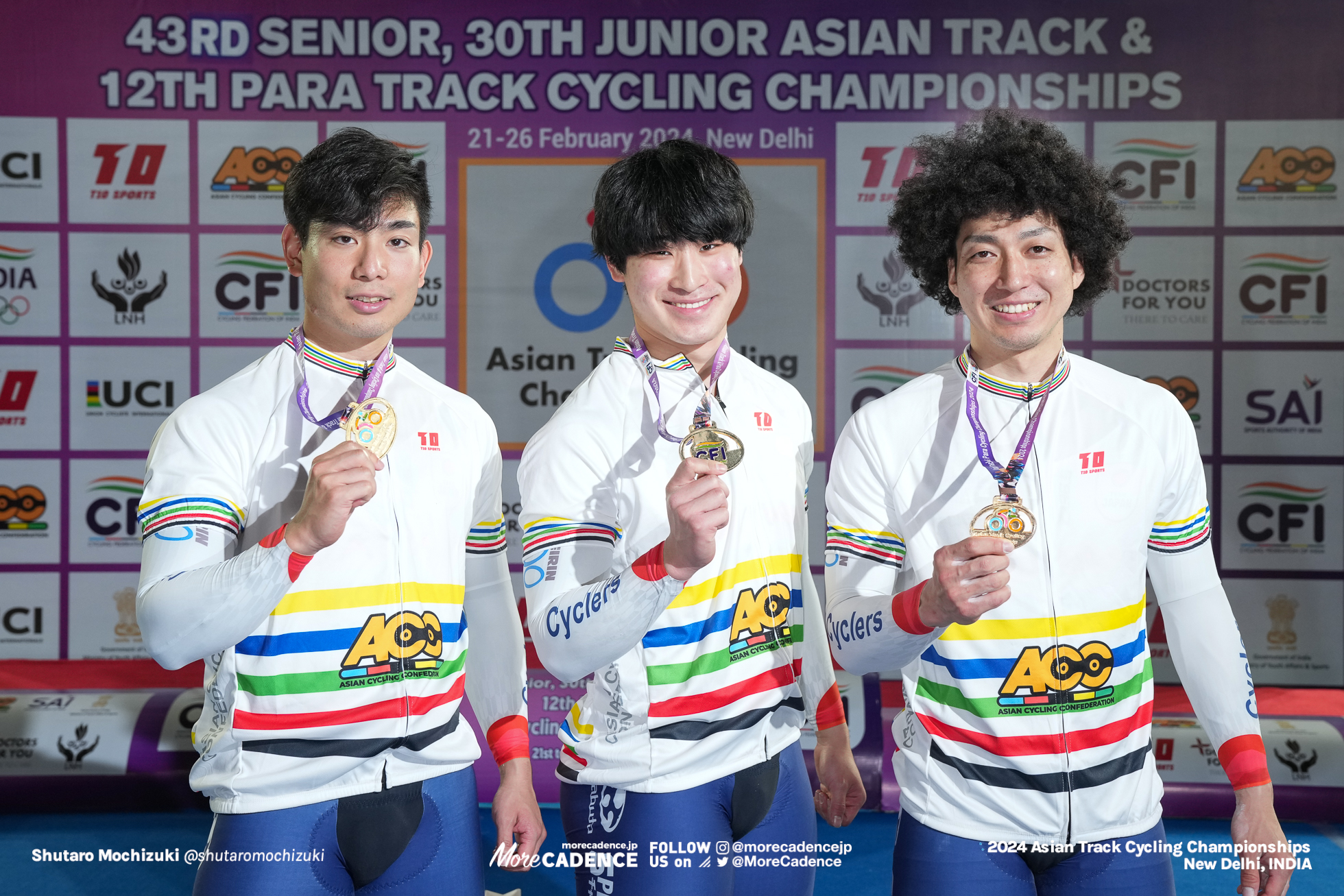 小原佑太, OBARA Yuta, 中石湊, NAKAISHI Minato, 山﨑賢人, YAMASAKI Kento, JPN, 男子チームスプリント, MEN'S Team Sprint, 2024アジア選手権トラック, 2024 ASIAN TRACK CYCLING CHAMPIONSHIPS, New Delhi, India