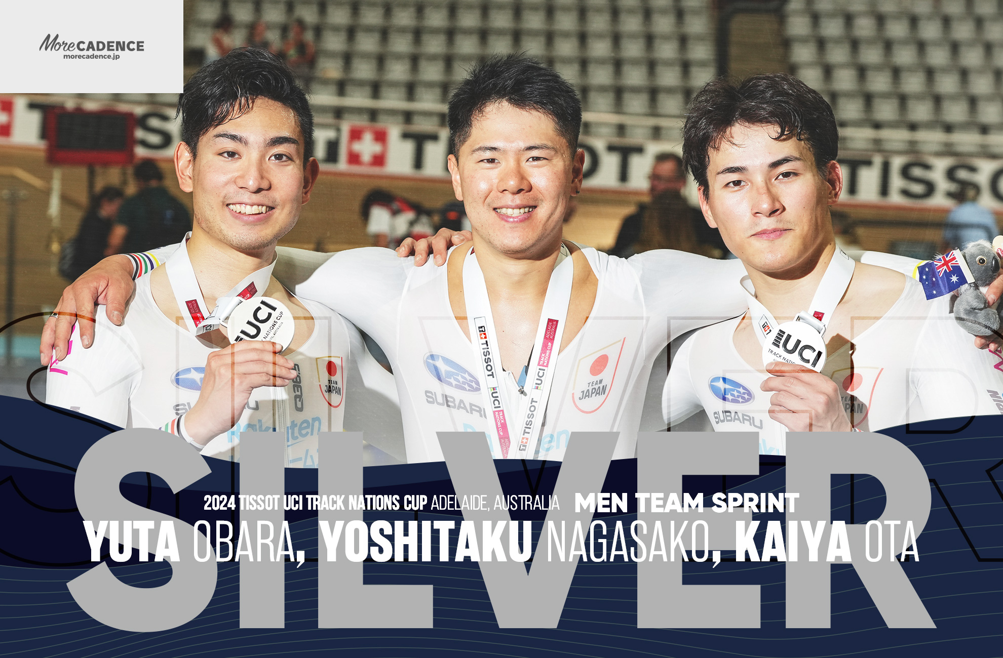 長迫吉拓, NAGASAKO Yoshitaku, 太田海也, OTA Kaiya, 小原佑太, OBARA Yuta, JPN, 男子チームスプリント, MEN'S Team Sprint, 2024トラックネーションズカップ アデレード, 2024 UCI TRACK NATIONS CUP Adelaide, Australia