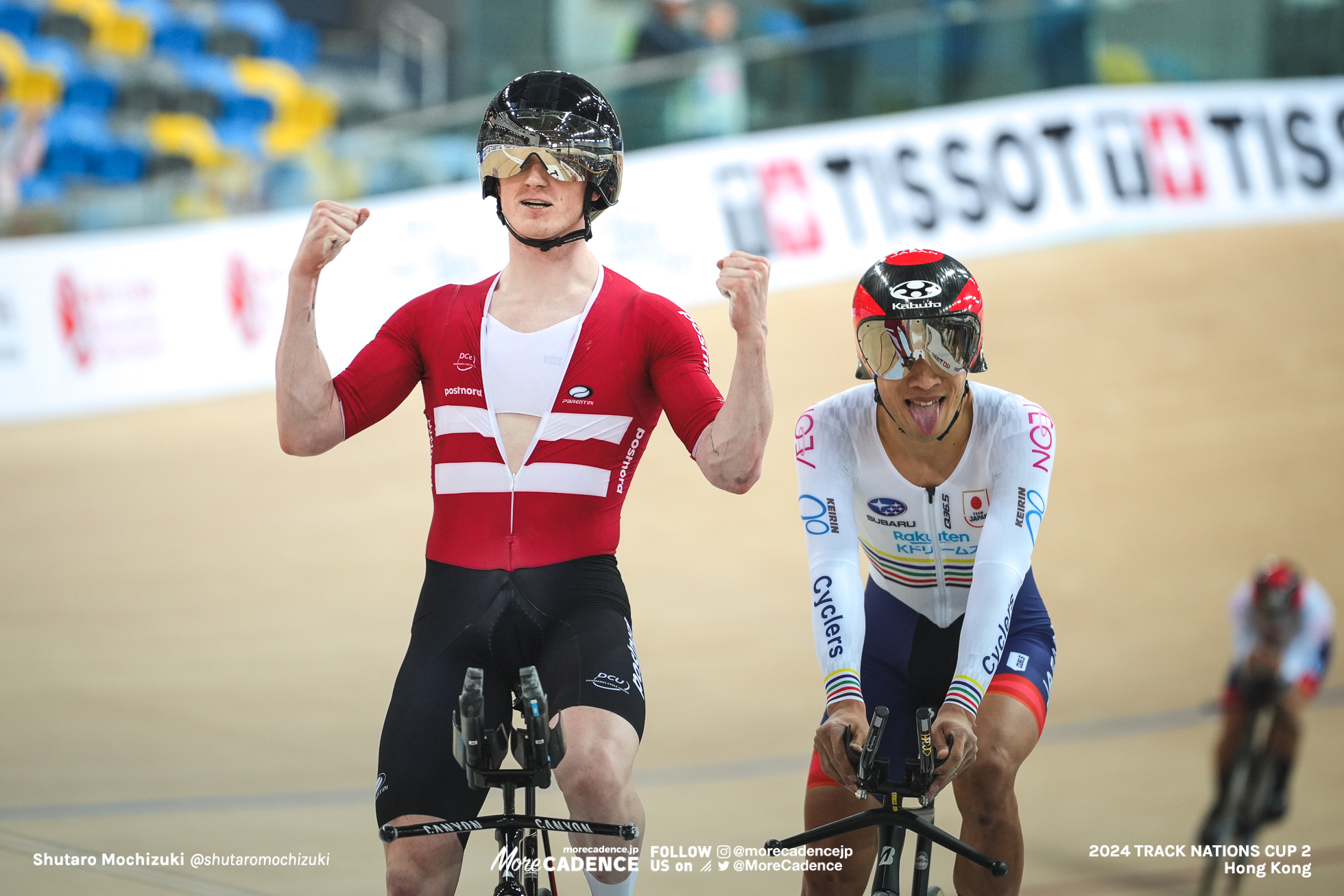 松田祥位, MATSUDA Shoi, JPN, ロビン・スキーヴィル, SKIVILD Robin, DEN, 男子チームパシュート 決勝, MEN'S Team Pursuit Final for Gold, 2024トラックネーションズカップ 香港, 2024 UCI TRACK NATIONS CUP Hong Kong