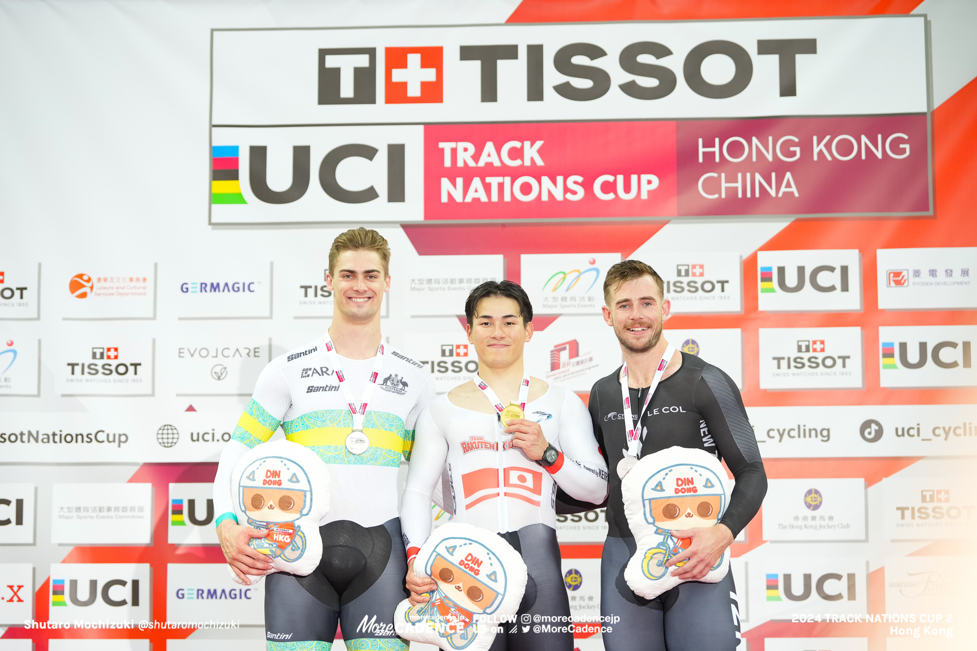 太田海也, OTA Kaiya, JPN, マシュー・グレーツァー, GLAETZER Matthew, AUS, サム・デイキン, DAKIN Sam, NZL, 男子ケイリン, MEN'S Keirin, 2024トラックネーションズカップ 香港, 2024 UCI TRACK NATIONS CUP Hong Kong