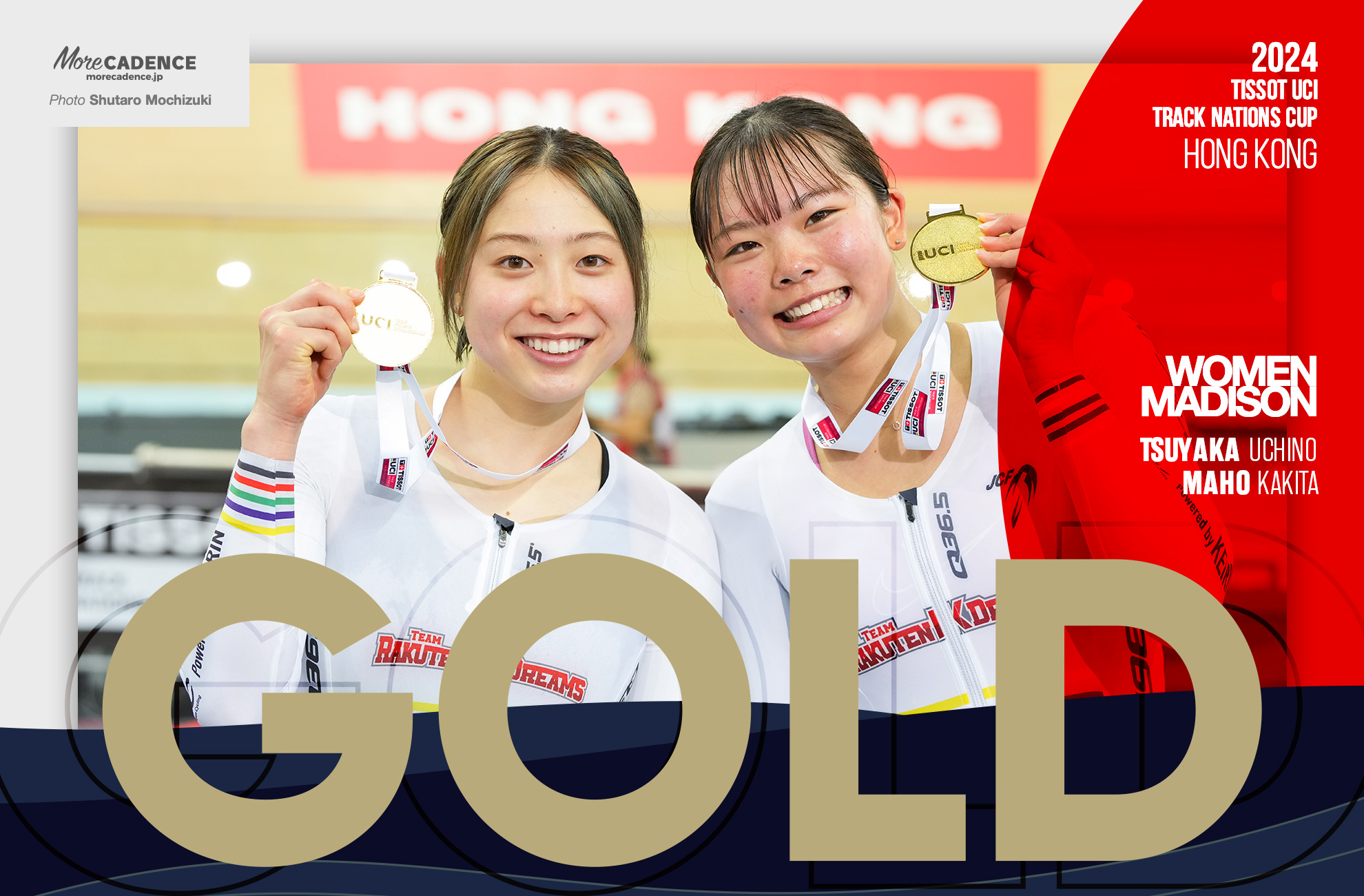 垣田真穂, KAKITA Maho, 内野艶和, UCHINO Tsuyaka, JPN, 女子マディソン, WOMEN'S Madison, 2024トラックネーションズカップ 香港, 2024 UCI TRACK NATIONS CUP Hong Kong