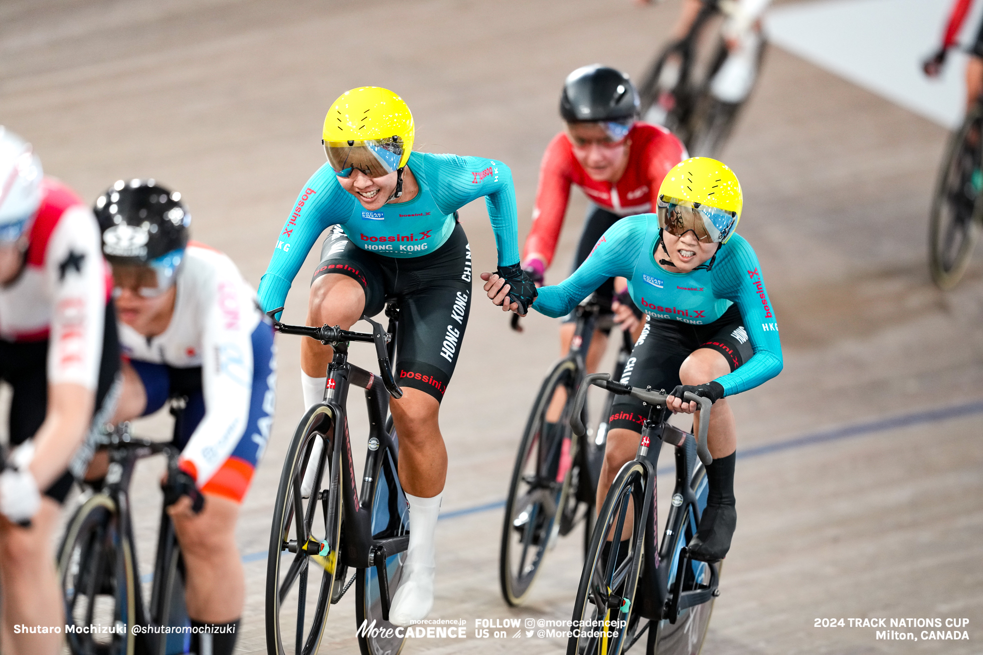 梁宝儀 リャン・ボーイー, LEUNG Bo Yee, リャン・ウィンイー, LEUNG Wing Yee, HKG, 女子マディソン 予選, WOMEN'S Madison Qualification Heat 2, 2024トラックネーションズカップ ミルトン, 2024 UCI TRACK NATIONS CUP Milton, Canada