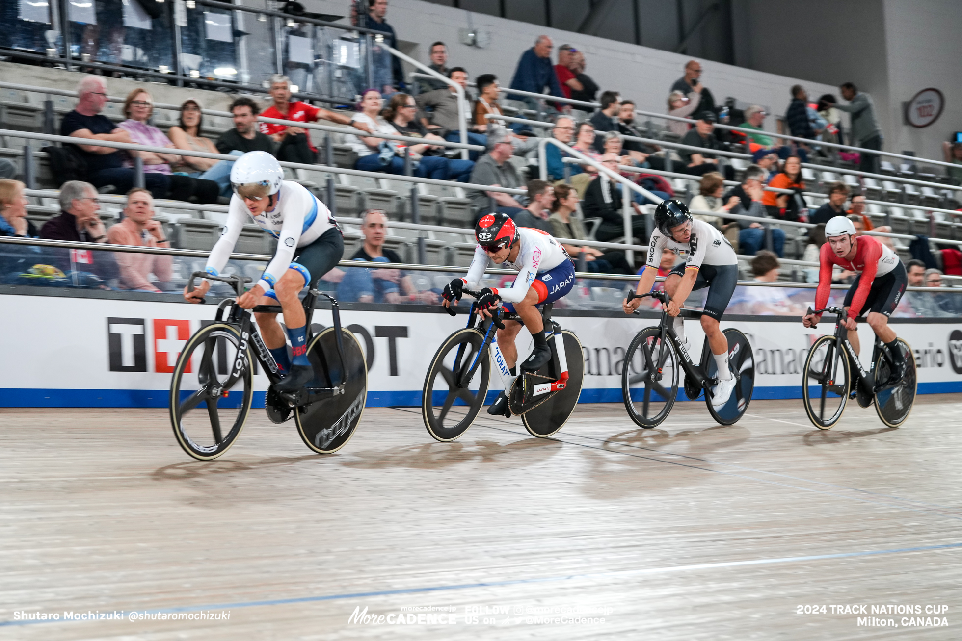 窪木一茂, KUBOKI Kazushige, JPN, イーサン・ハイター, HAYTER Ethan Edward, GBR, ティム トーン・トウデンベルグ, TEUTENBERG Tim Torn, GER, ディラン・ビビック, BIBIC Dylan, CAN, 男子オムニアム ポイントレース, MEN'S Omnium Points Race, 2024トラックネーションズカップ ミルトン, 2024 UCI TRACK NATIONS CUP Milton, Canada