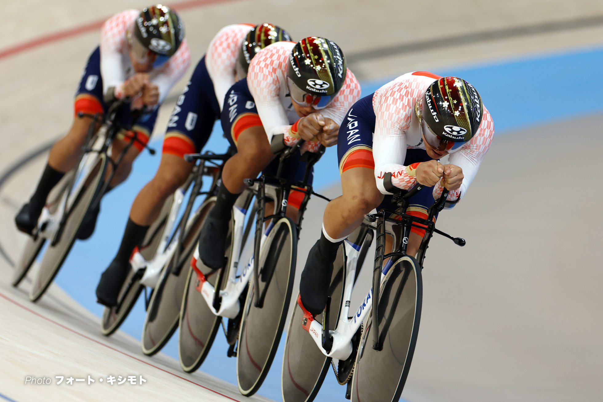 中野慎詞, 今村駿介, 橋本英也, 窪木一茂, Japan, mens team pursuit, Qualifiers, Olympic Games Paris 2024, Saint-Quentin-en-Yvelines Velodrome, August 05, 2024 in Paris, France