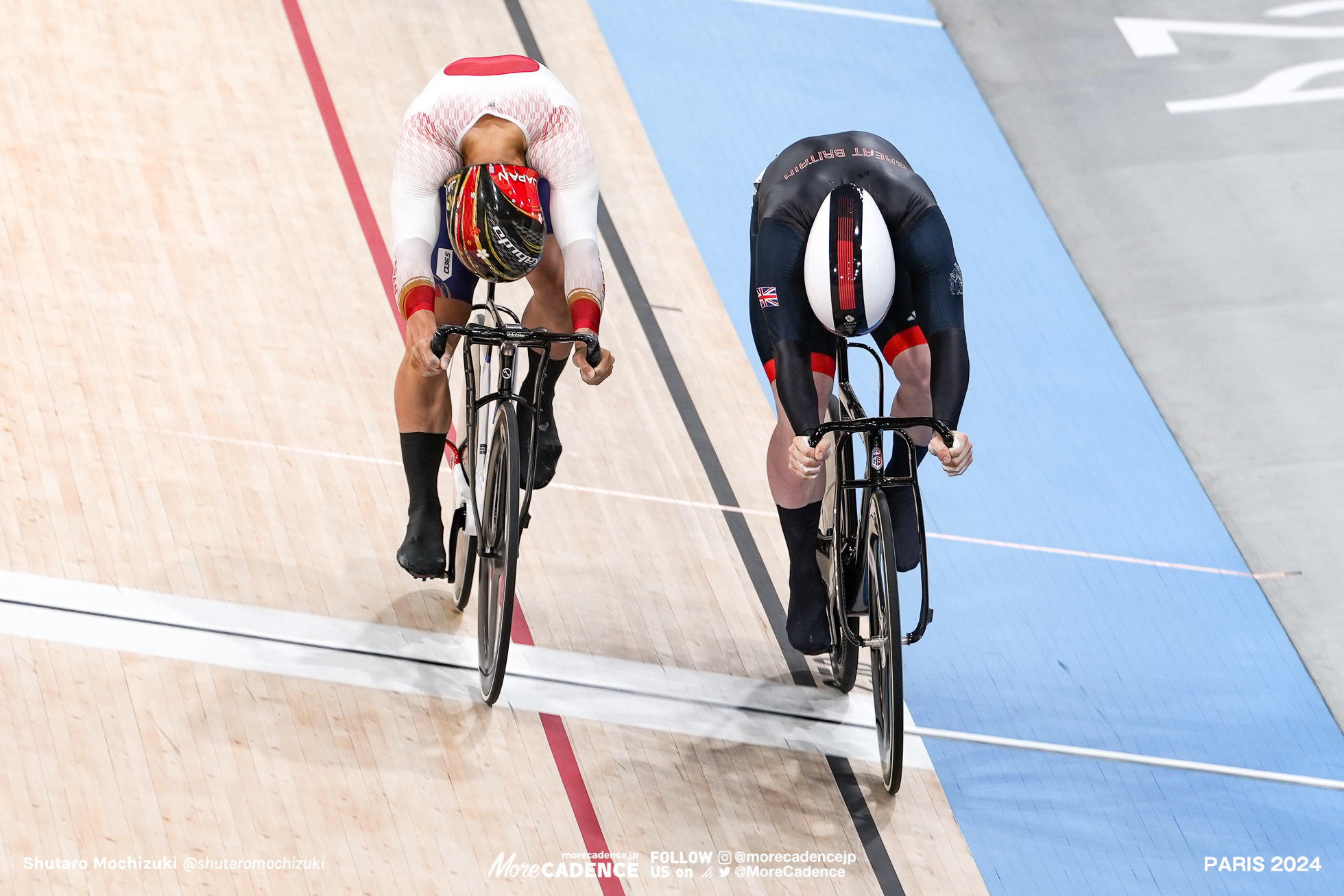 ジャック・カーリン CARLIN Jack, GBR, 太田海也, Japan, mens sprint, Olympic Games Paris 2024, Saint-Quentin-en-Yvelines Velodrome, August 08, 2024 in Paris, France