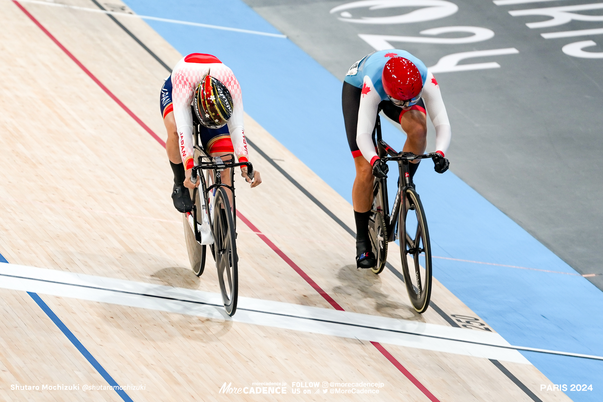 ケルシー・ミシェル MITCHELL Kelsey, CAN, 佐藤水菜, Japan, womens sprint, Olympic Games Paris 2024, Saint-Quentin-en-Yvelines Velodrome, August 09, 2024 in Paris, France