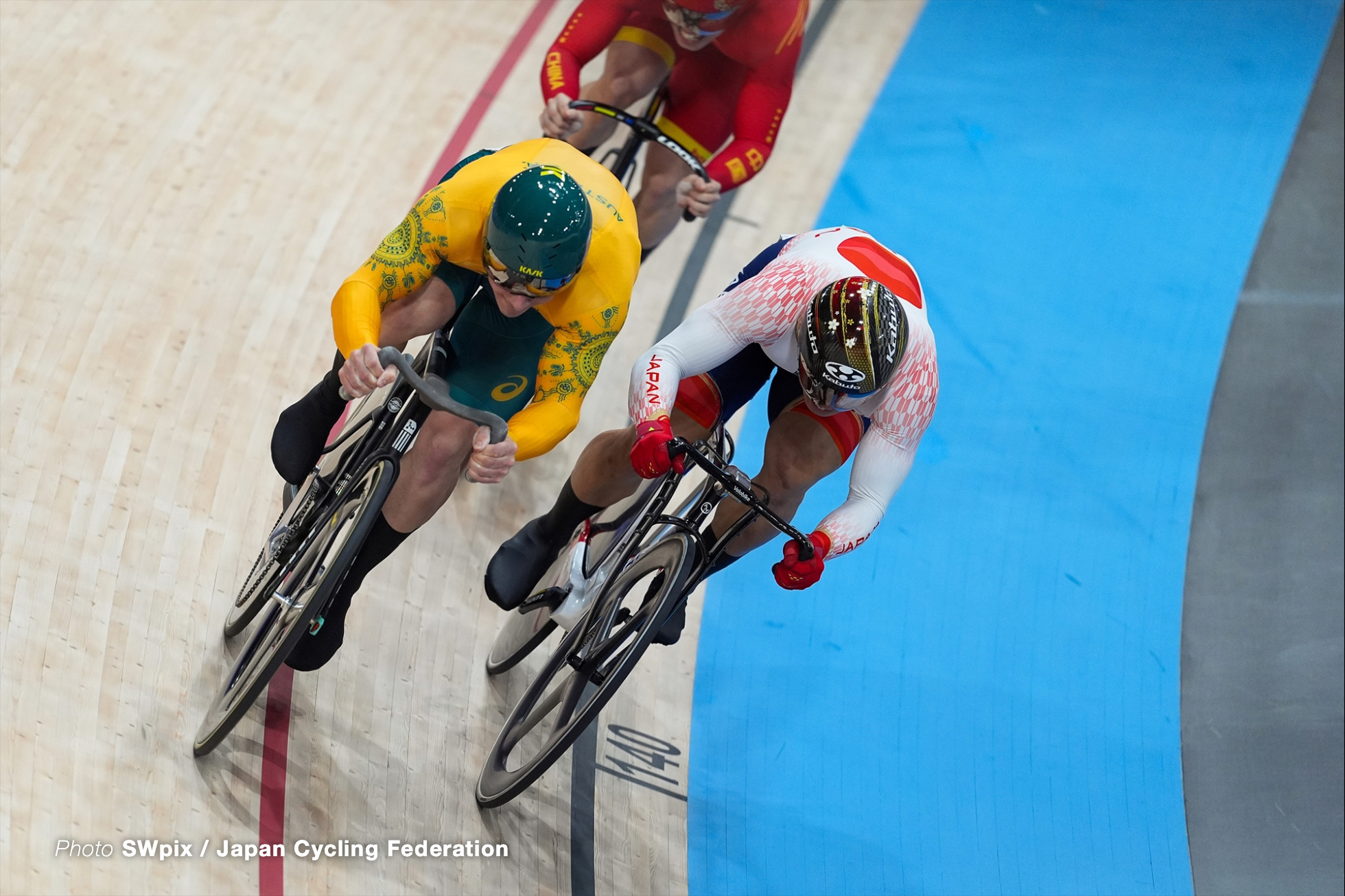 中野慎詞, Japan, 1回戦, mens keirin, Olympic Games Paris 2024, Saint-Quentin-en-Yvelines Velodrome, August 10, 2024 in Paris, France, SWpix / Japan Cycling Federation