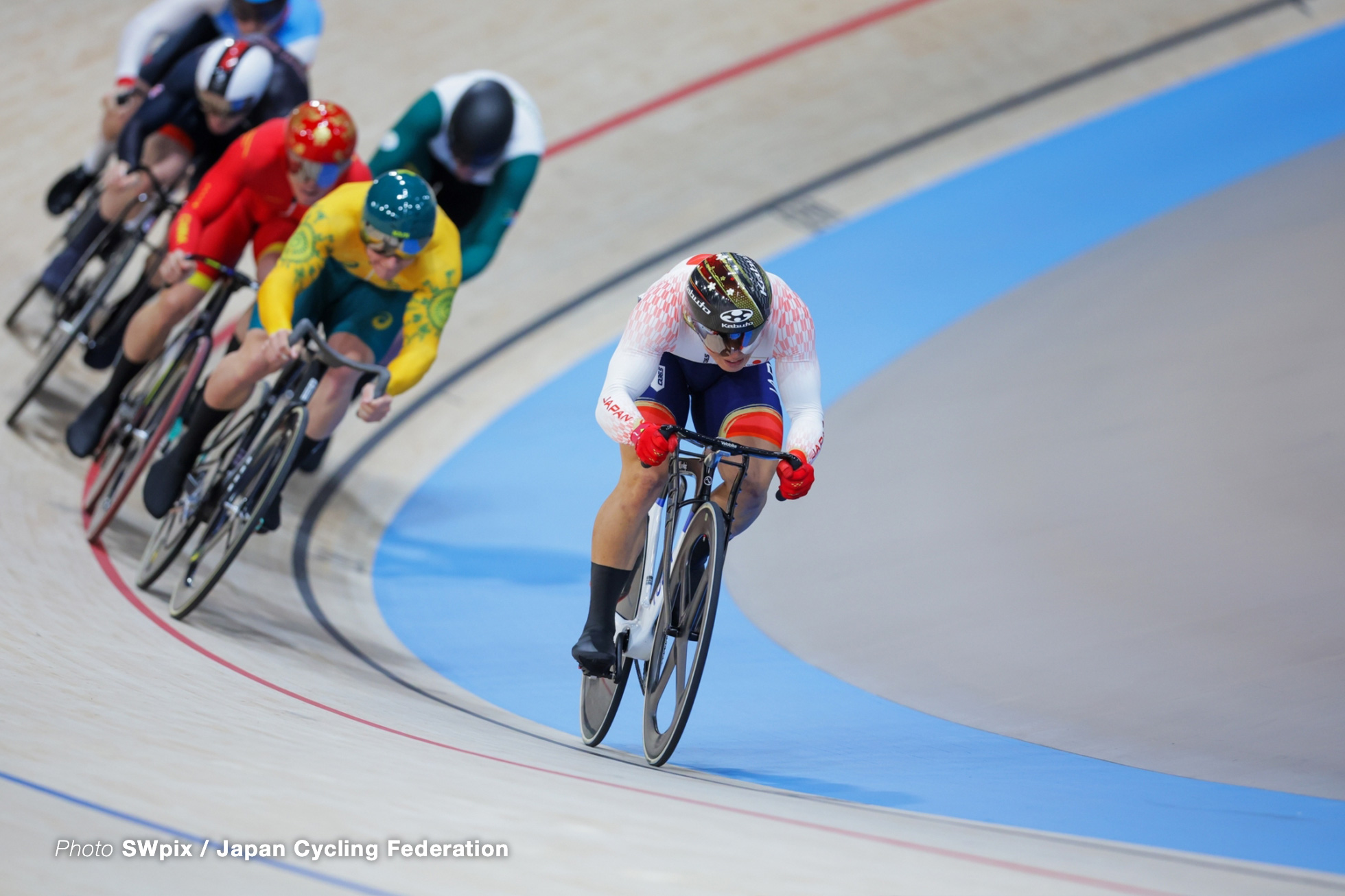 中野慎詞, Japan, 1回戦, mens keirin, Olympic Games Paris 2024, Saint-Quentin-en-Yvelines Velodrome, August 10, 2024 in Paris, France, SWpix / Japan Cycling Federation