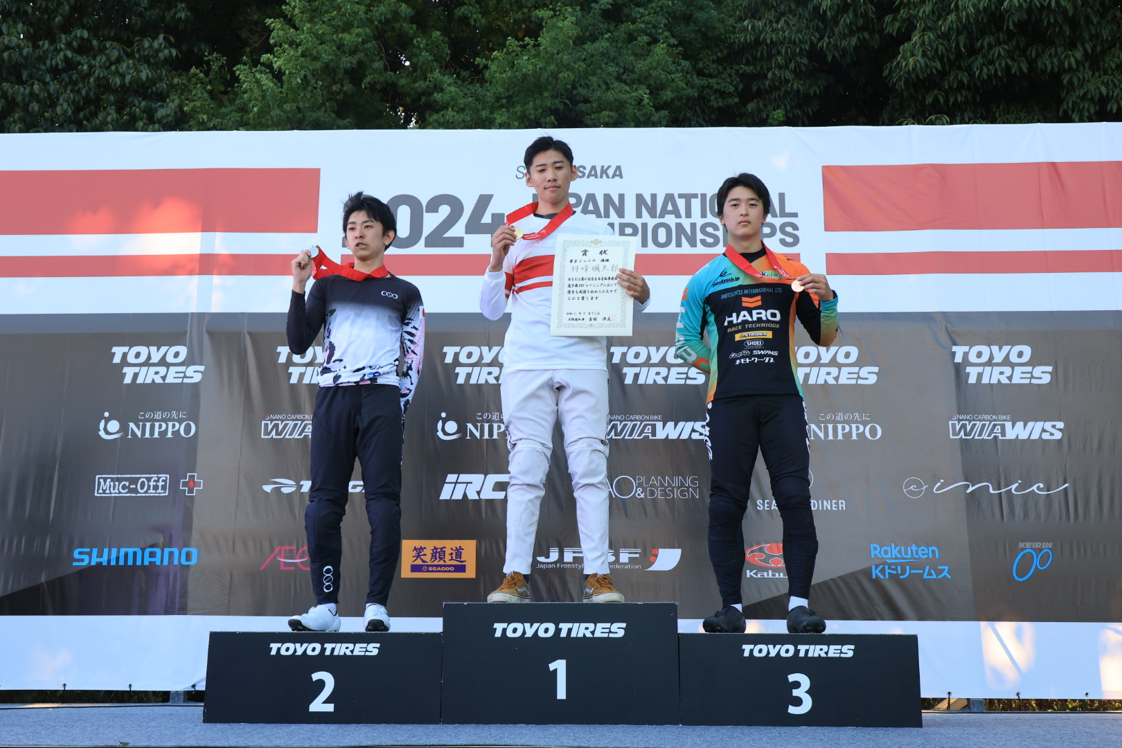 第41回BMXレーシング全日本選手権, 狩峰颯太郎, 野村羽玖, 岸龍之介