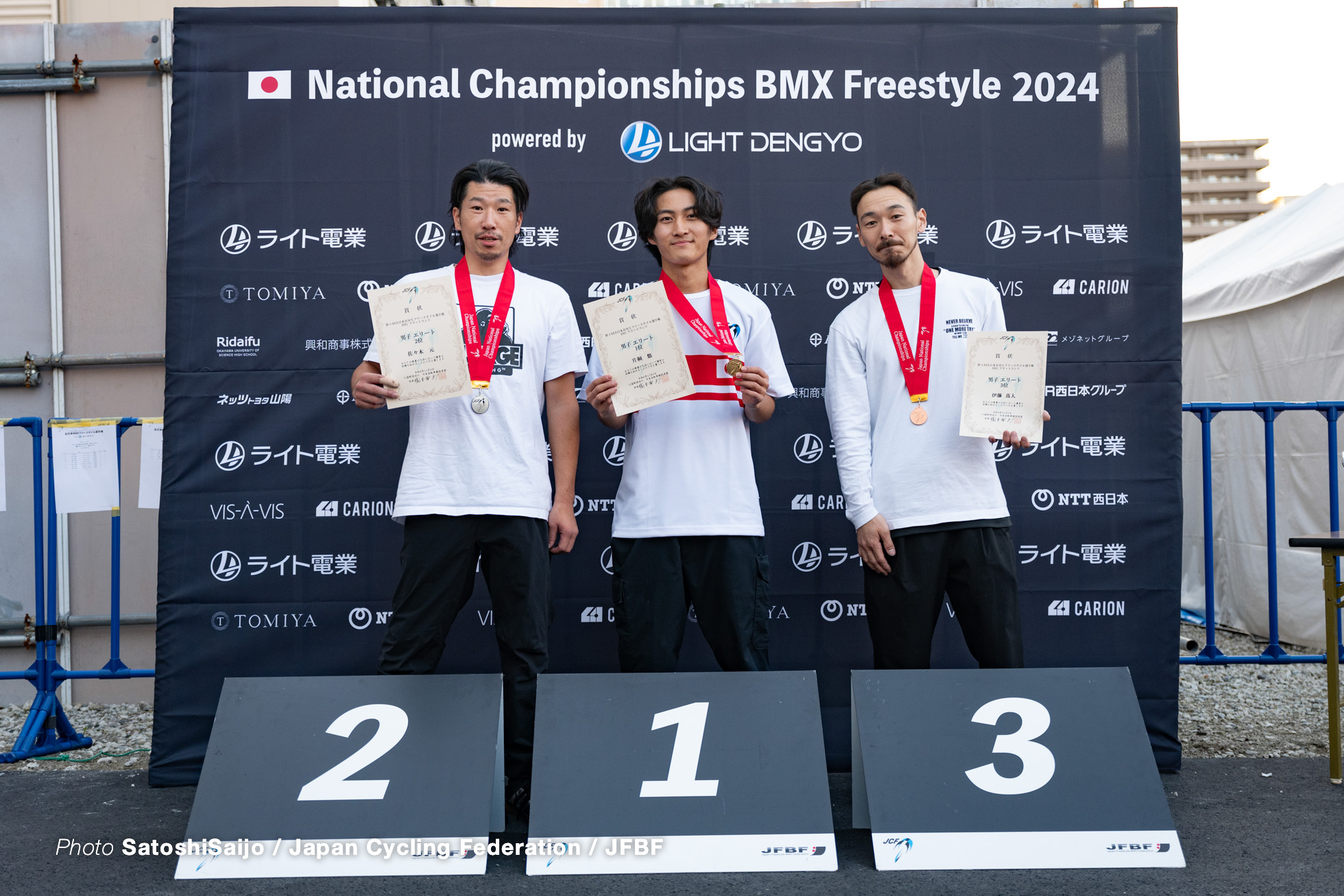 ⽚桐悠, 佐々⽊元, 伊藤真⼈, 2024全⽇本BMXフリースタイル選⼿権, フラットランド