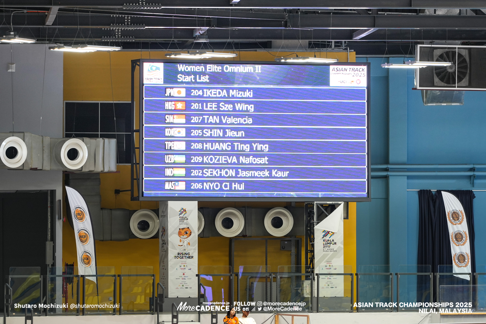 女子オムニアム, WOMEN'S Omnium, 2025アジア選手権トラック, 2025 ASIAN TRACK CYCLING CHAMPIONSHIPS, Nilai, Malaysia