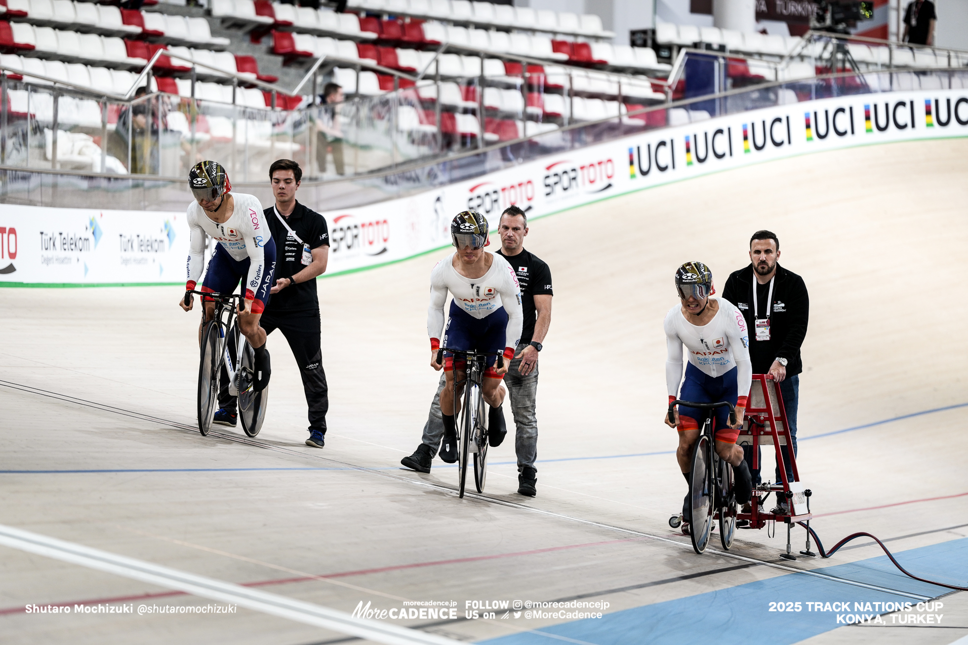 長迫吉拓, NAGASAKO Yoshitaku, 太田海也, OTA Kaiya, 小原佑太 ,Yuta Obara,JPN, 男子チームスプリント,MEN'S Team Sprint Qualification,2025トラックネーションズカップ トルコ・コンヤ, 2024 UCI TRACK NATIONS CUP Konya, TUR,