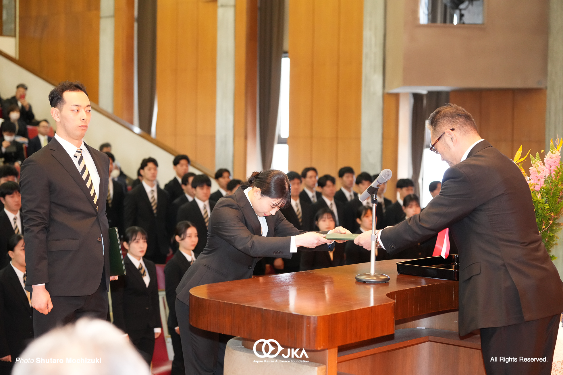 中田拓也, 髙﨑千賀, 競輪選手養成所 第127・128回生 卒業式