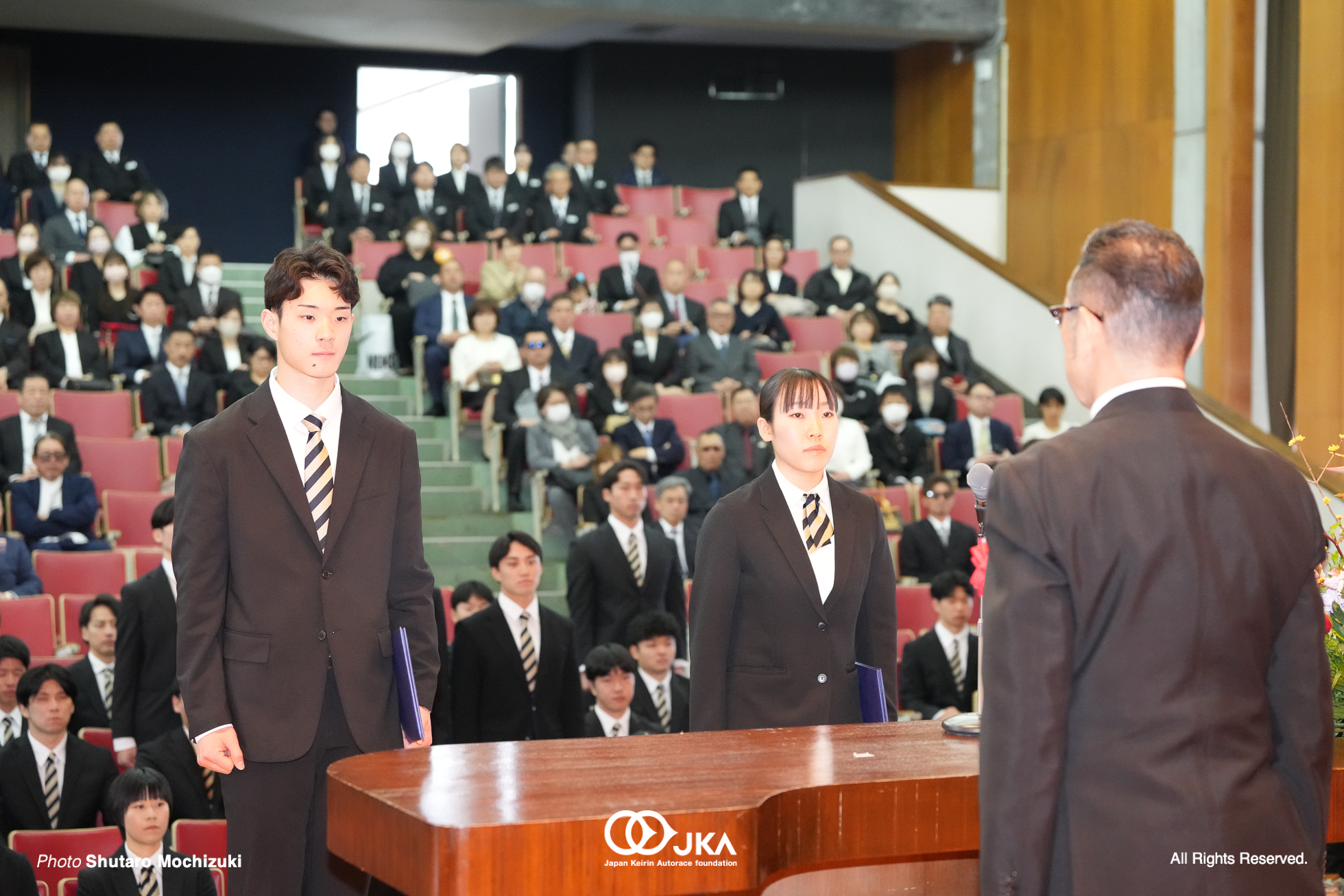 酒井亜樹, 三神遼矢, 競輪選手養成所 第127・128回生 卒業式