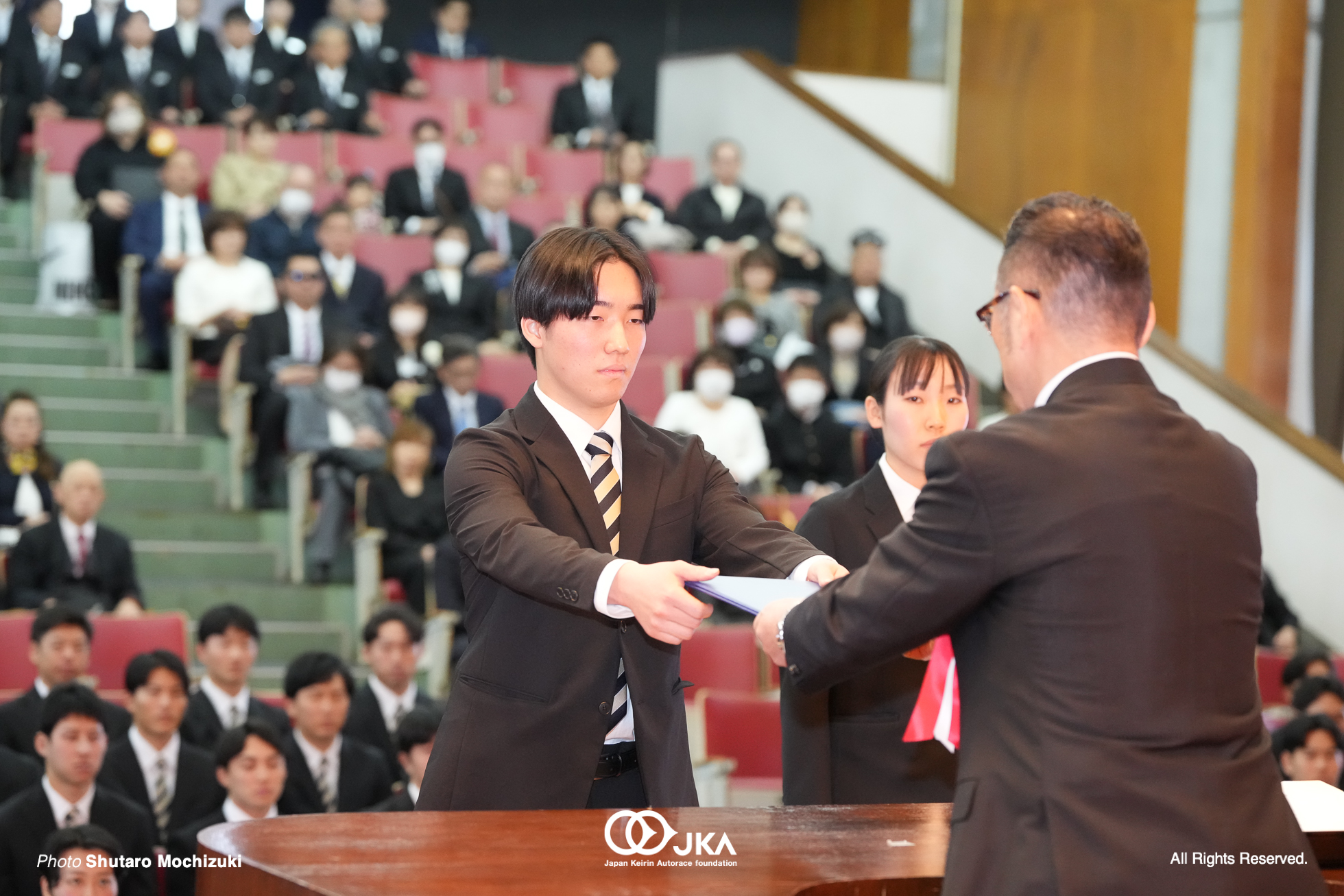 三浦生誠, 丸山留依, 酒井亜樹, 競輪選手養成所 第127・128回生 卒業式