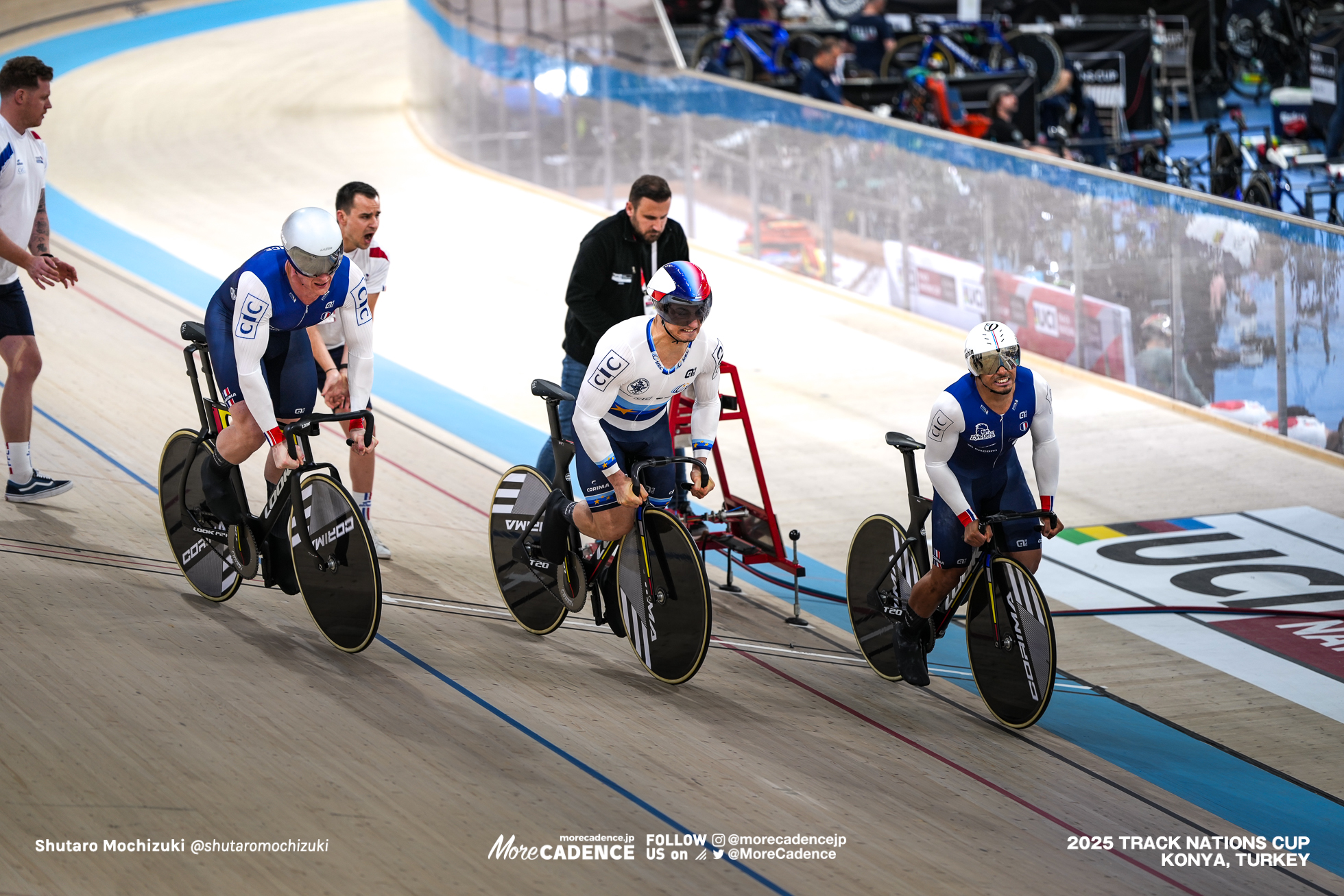 トム・デラシェ,Tom Derache,フロリアン・グレンボ,Florian Grengbo,ライアン・エラル,Rayan Helal, 男子チームスプリント,MEN'S Team Sprint Qualification,2025トラックネーションズカップ トルコ・コンヤ, 2024 UCI TRACK NATIONS CUP Konya, TUR,