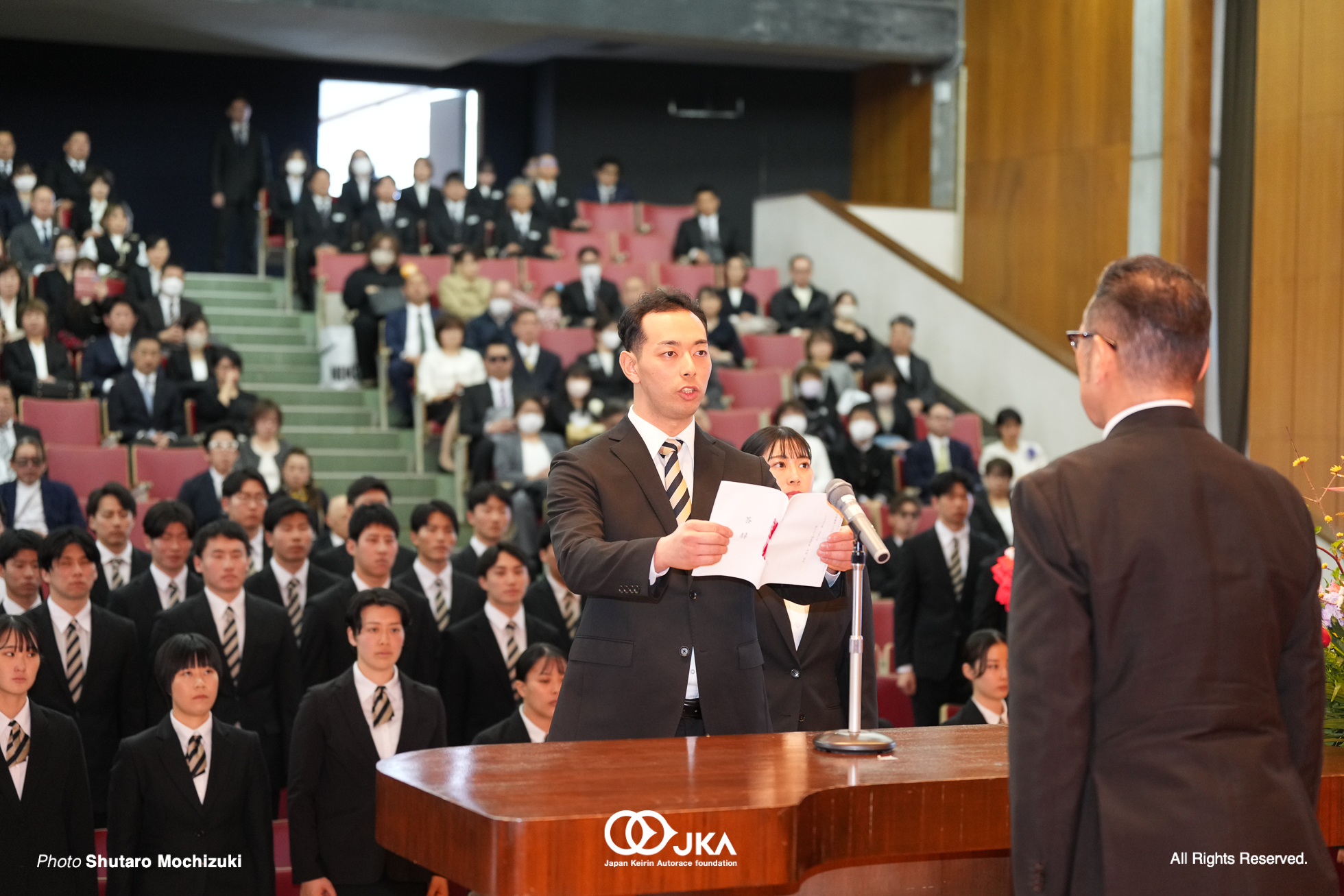 中田拓也, 競輪選手養成所 第127・128回生 卒業式