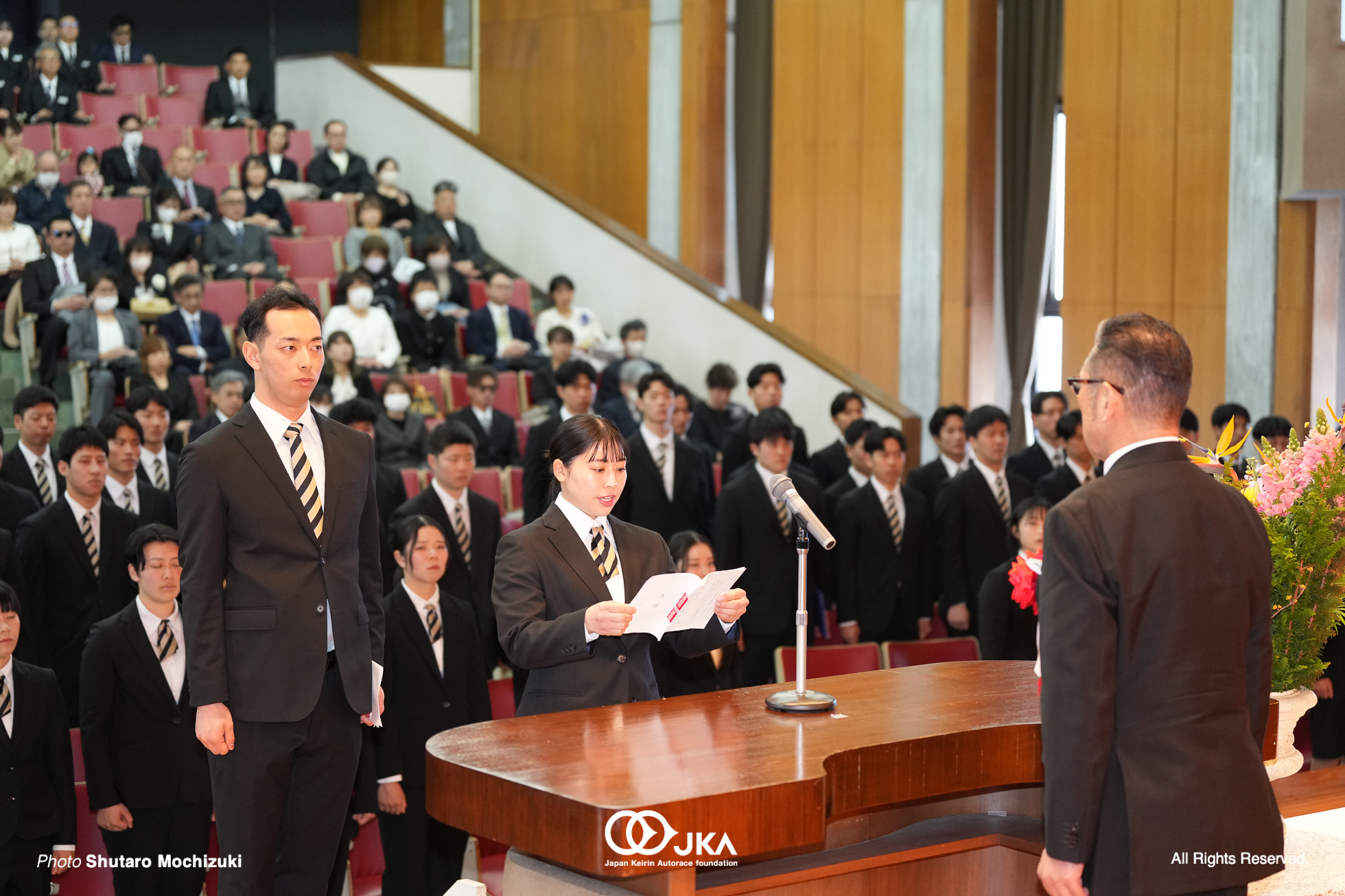 中田拓也, 髙﨑千賀, 競輪選手養成所 第127・128回生 卒業式