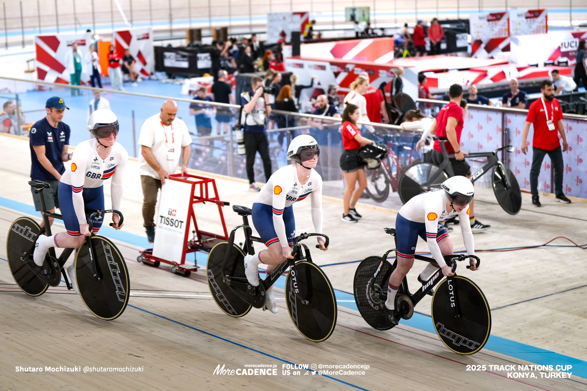 ローレン・ベル,Lauren Bell,ライアン・エドモンズ,Rhian Edmunds,ローリ・トーマス,Lowri Thomas,女子チームスプリント, WOMEN'S Team Sprint Qualification, 2025トラックネーションズカップ トルコ・コンヤ, 2024 UCI TRACK NATIONS CUP Konya, TUR,