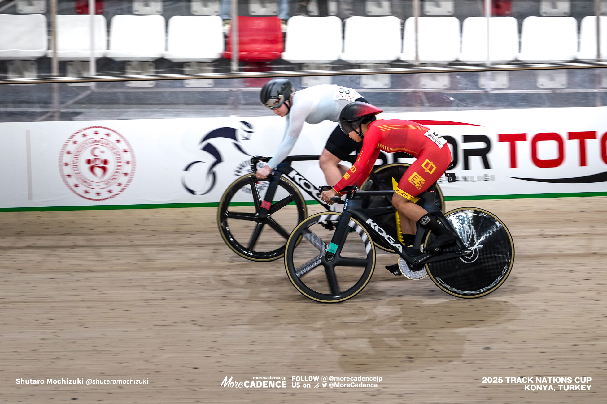 苑丽颖 ユアン・リイン,Yuan Liying,アリナ・リシェンコ,Alina Lysenko,女子スプリント, WOMEN'S Sprint Qualification 200mFTT,2025トラックネーションズカップ トルコ・コンヤ, 2024 UCI TRACK NATIONS CUP Konya, TUR,