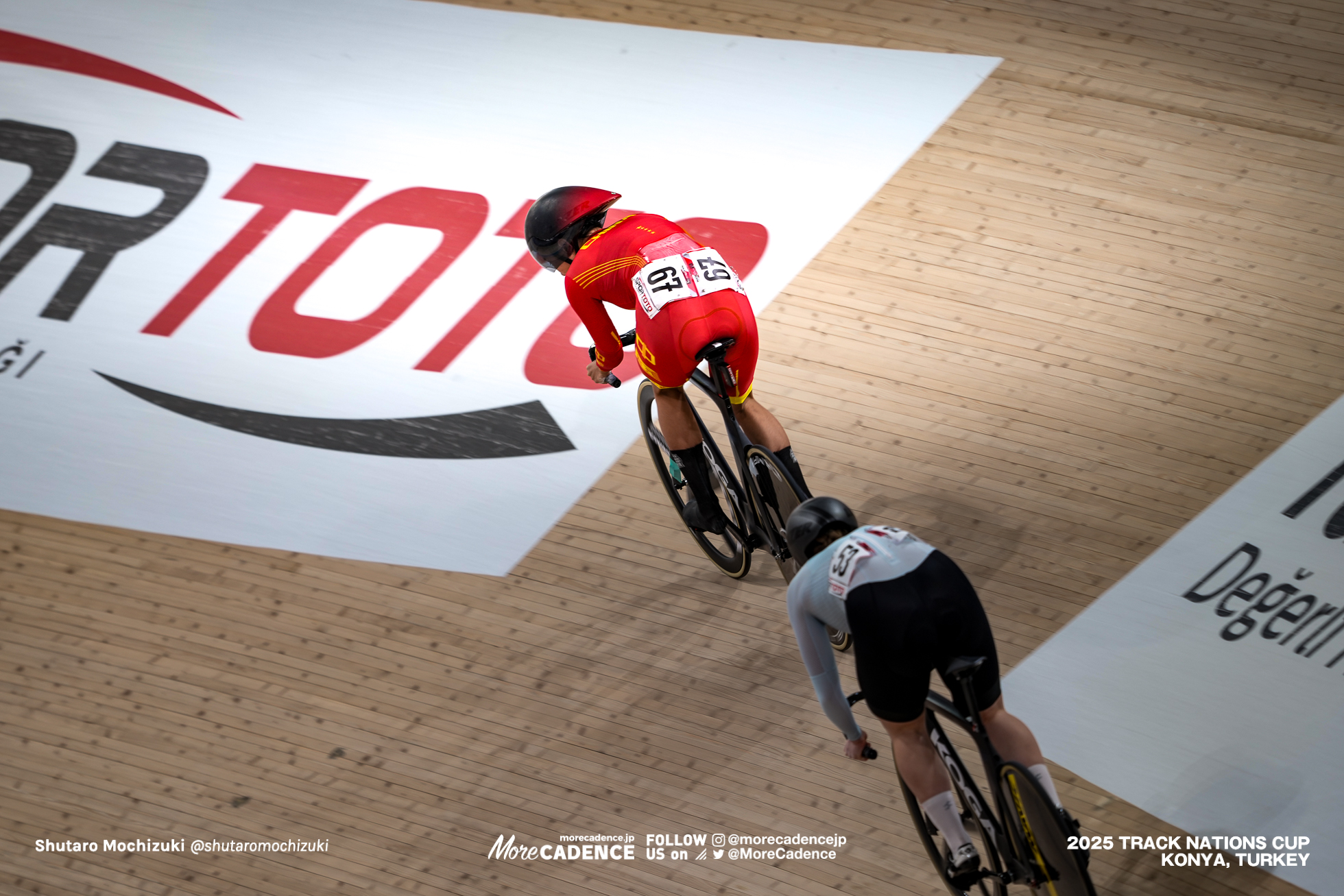 苑丽颖 ユアン・リイン,Yuan Liying,アリナ・リシェンコ,Alina Lysenko,女子スプリント, WOMEN'S Sprint Qualification 200mFTT,2025トラックネーションズカップ トルコ・コンヤ, 2024 UCI TRACK NATIONS CUP Konya, TUR,