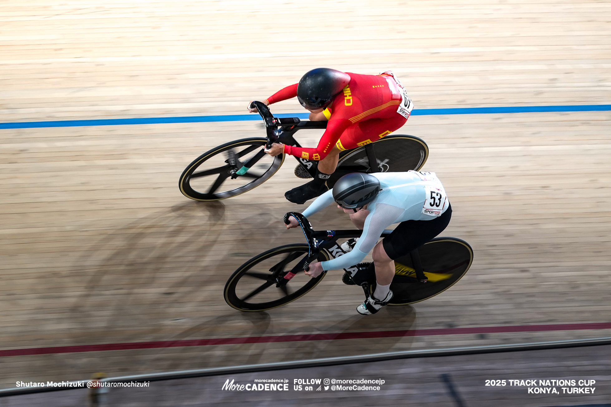 苑丽颖 ユアン・リイン,Yuan Liying,アリナ・リシェンコ,Alina Lysenko,女子スプリント, WOMEN'S Sprint Qualification 200mFTT,2025トラックネーションズカップ トルコ・コンヤ, 2024 UCI TRACK NATIONS CUP Konya, TUR,