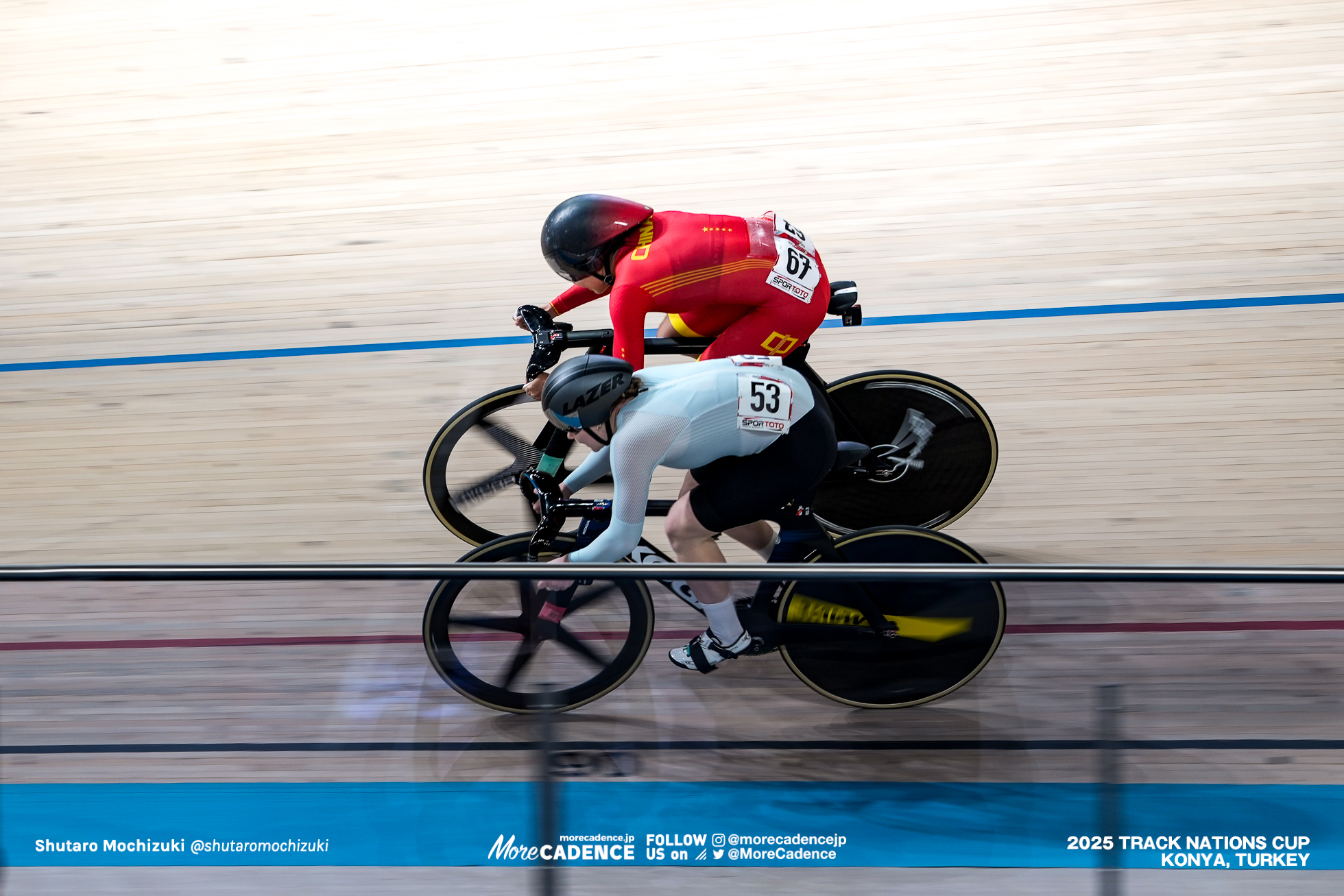 苑丽颖 ユアン・リイン,Yuan Liying,アリナ・リシェンコ,Alina Lysenko,女子スプリント, WOMEN'S Sprint Qualification 200mFTT,2025トラックネーションズカップ トルコ・コンヤ, 2024 UCI TRACK NATIONS CUP Konya, TUR,