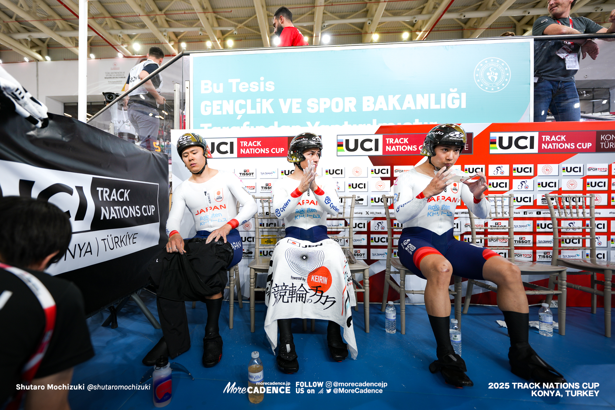 長迫吉拓, NAGASAKO Yoshitaku, 太田海也, OTA Kaiya, 小原佑太 ,Yuta Obara,JPN, 男子チームスプリント,MEN'S Team Sprint Qualification,2025トラックネーションズカップ トルコ・コンヤ, 2024 UCI TRACK NATIONS CUP Konya, TUR,