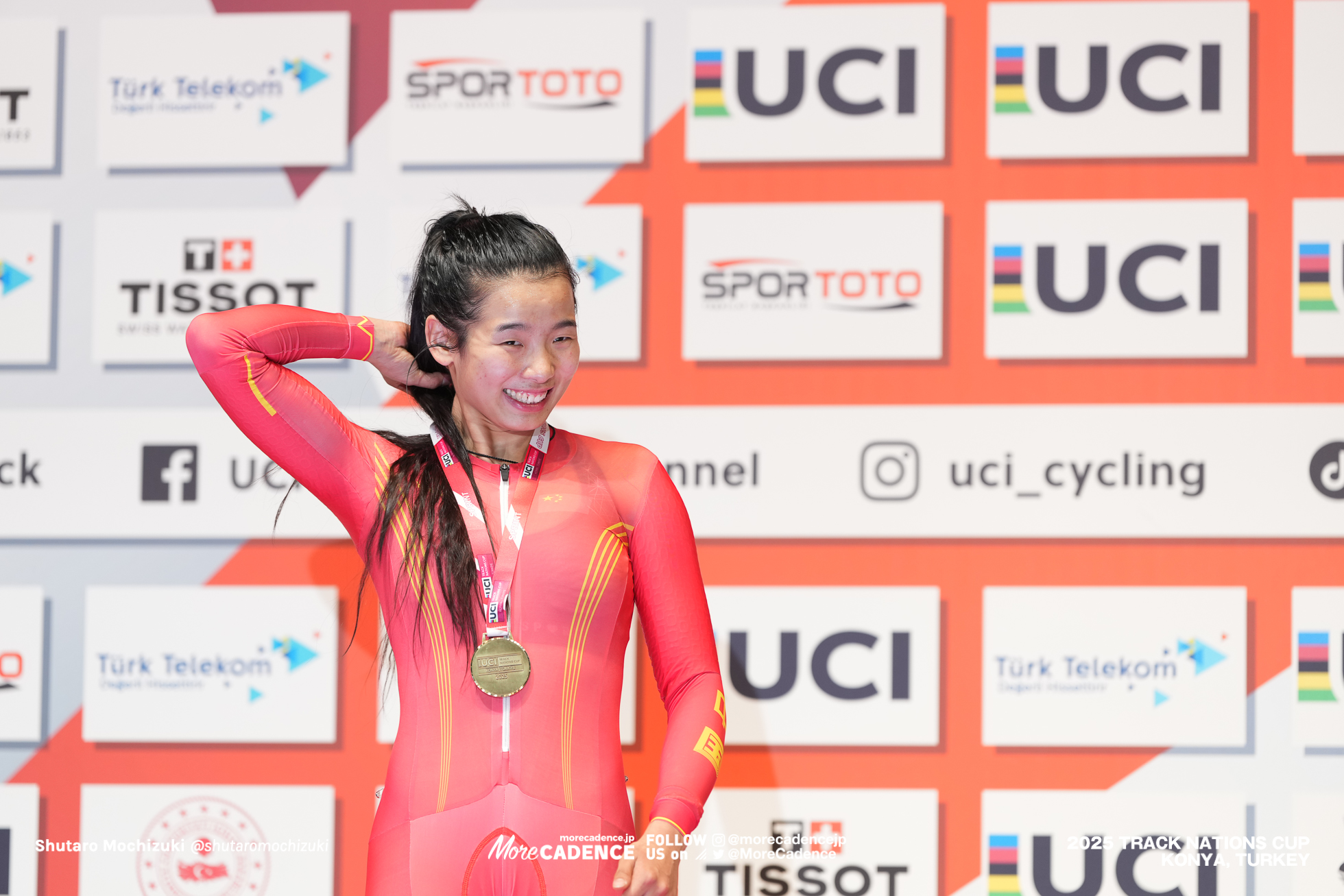 苑丽颖 ユアン・リイン,Yuan Liying,女子スプリント, WOMEN'S Sprint Qualification 200mFTT,2025トラックネーションズカップ トルコ・コンヤ, 2024 UCI TRACK NATIONS CUP Konya, TUR,