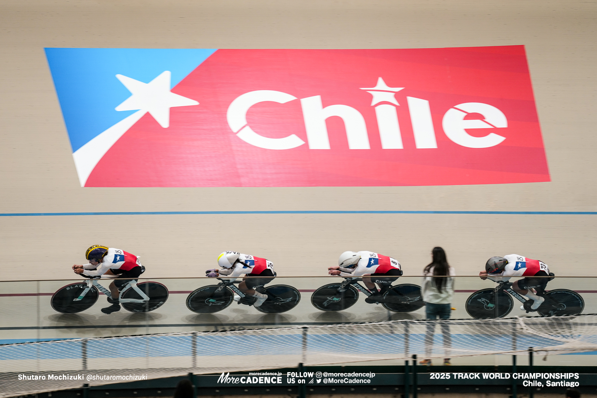 ポーラ・ビジャロン サンチェス,VILLALON SANCHEZ Paula,アランサ・ビジャロン サンチェス,VILLALON SANCHEZ Aranza,ロハス・レスコット・マルレン,ROJAS LESCOT Marlen,コルテス・ウガルテ・スカーレット,CORTES UGARTE Scarlet,女子チームパシュート, WOMEN'S Team Pursuit,2025世界選手権トラック サンティアゴ, 2025 UCI CYCLING WORLD CHAMPIONSHIPS TRACK