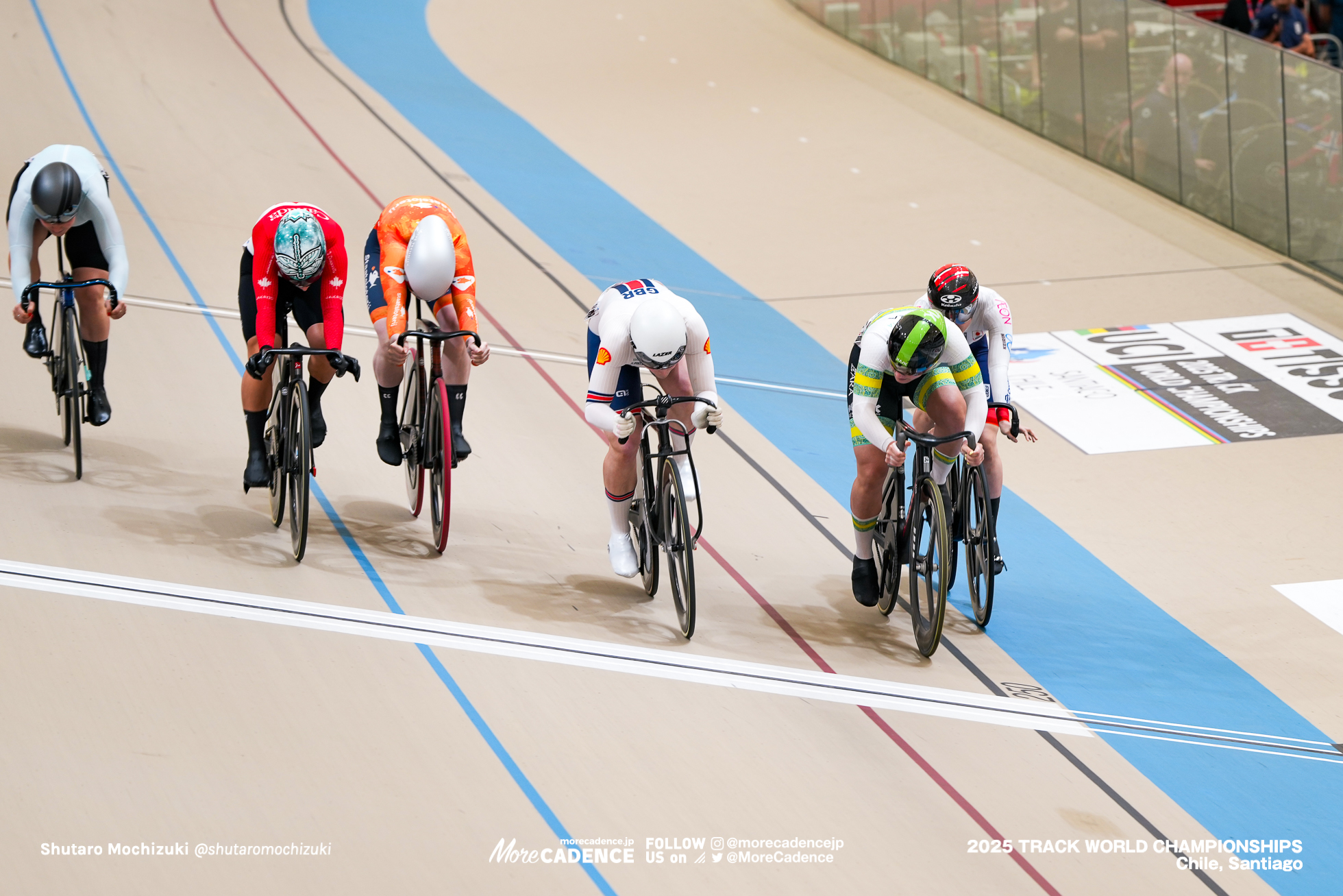 ローレン・エリス,Lauren Ellis,アレシア・マケイグ,Alessia McCaig,ローリン・ジェネスト,Lauriane Genest,ヘッティ・ファンデヴォウ,Hetty van de Wouw,アリナ・リシェンコ,Alina Lysenko,仲澤春香, Nakazawa Haruka,女子ケイリン, WOMEN'S KEIRIN,2025世界選手権トラック サンティアゴ, 2025 UCI CYCLING WORLD CHAMPIONSHIPS TRACK