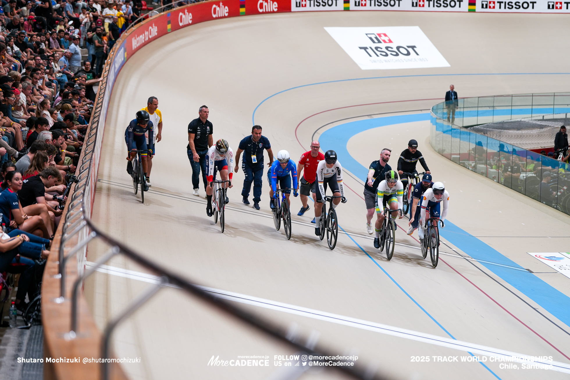 佐藤水菜, SATO MINA,エマ・フィヌカン,Emma Finucane,ステファニー・クアドラードフロレス,STEFANY LORENA CUADRADO FLOREZ,アレシア・マケイグ,Alessia McCaig,ミリアム・ヴェチェ,Miriam Vece,リー ソフィー・フリードリッヒ,Lea Sophie Friedrich,女子ケイリン, WOMEN'S KEIRIN,2025世界選手権トラック サンティアゴ, 2025 UCI CYCLING WORLD CHAMPIONSHIPS TRACK