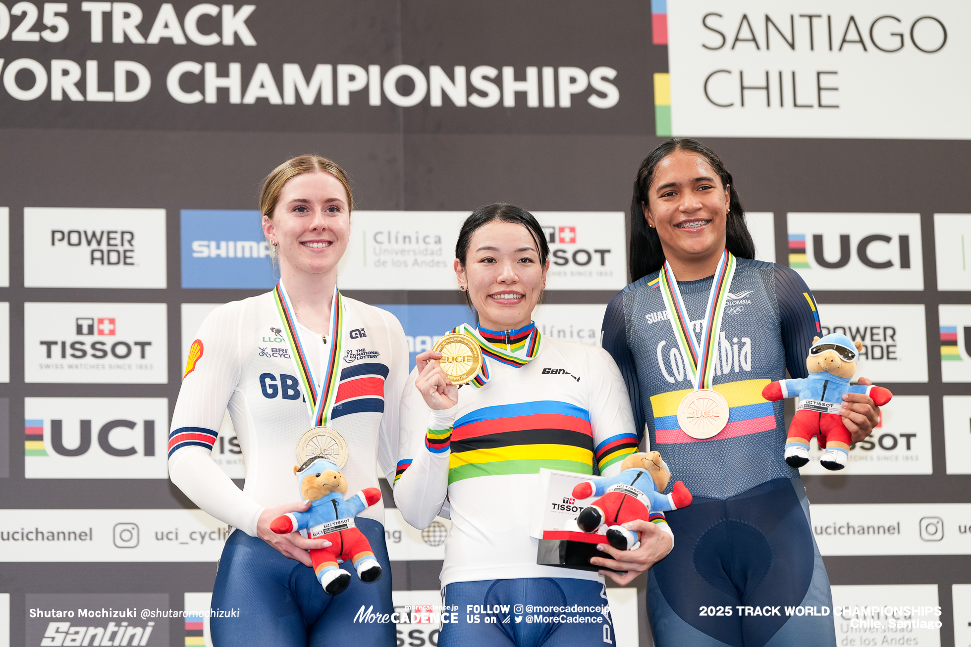 佐藤水菜, SATO MINA,エマ・フィヌカン,Emma Finucane,ステファニー・クアドラードフロレス,STEFANY LORENA CUADRADO FLOREZ,女子ケイリン, WOMEN'S KEIRIN,2025世界選手権トラック サンティアゴ, 2025 UCI CYCLING WORLD CHAMPIONSHIPS TRACK