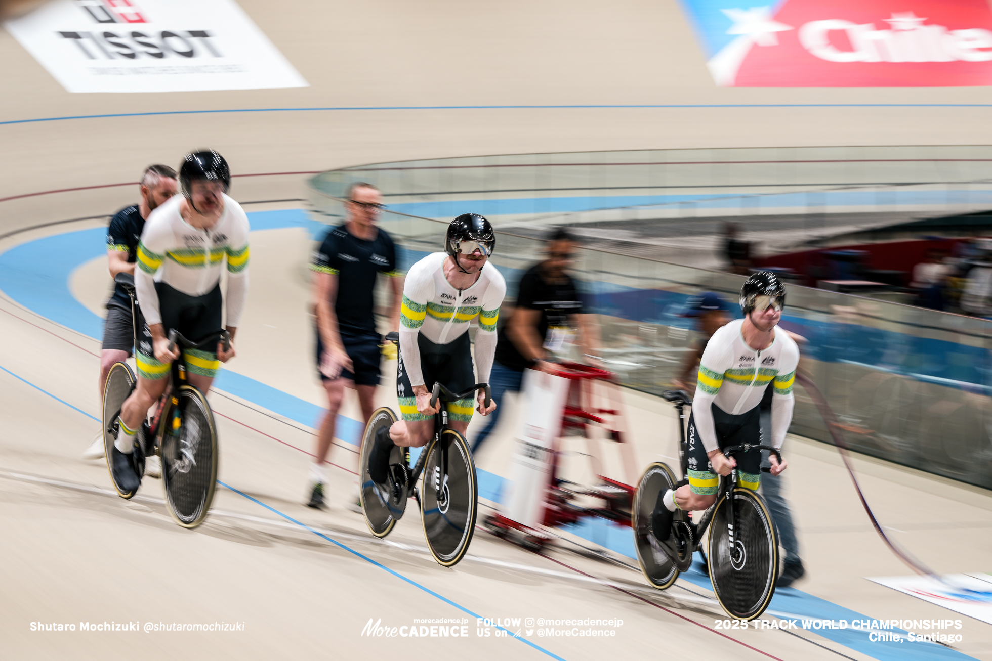 ライアン・エリオット,Ryan Elliott,レイ・ホフマン,Leigh Hoffman,ダニエル・バーバー, BARBER Daniel, 男子チームスプリント, Men'sTeam Sprint, 2025世界選手権トラック サンティアゴ, 2025 UCI CYCLING WORLD CHAMPIONSHIPS TRACK