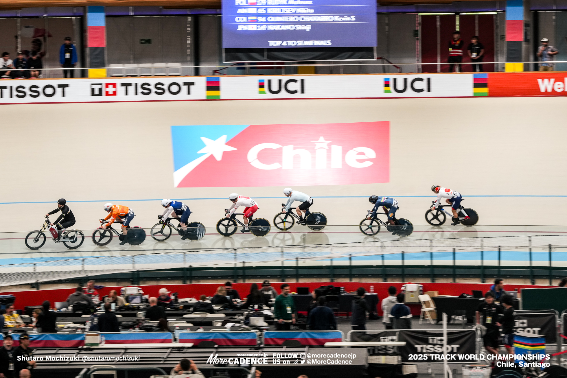 ニキータ・ベルゼネフ,BERSENEV Nikita,ケビン・キンテロm ,Kevin Santiago Quintero Chavarro,ジェフリー・ホーフラント,Jeffrey Hoogland,マテウス・ルディク,Mateusz Rudyk,セバスチャン・ビジエ,Sebastien Vigier,中野慎詞,Nakano Shinji,男子ケイリン, MEN'S KEIRIN,2025世界選手権トラック サンティアゴ, 2025 UCI CYCLING WORLD CHAMPIONSHIPS TRACK