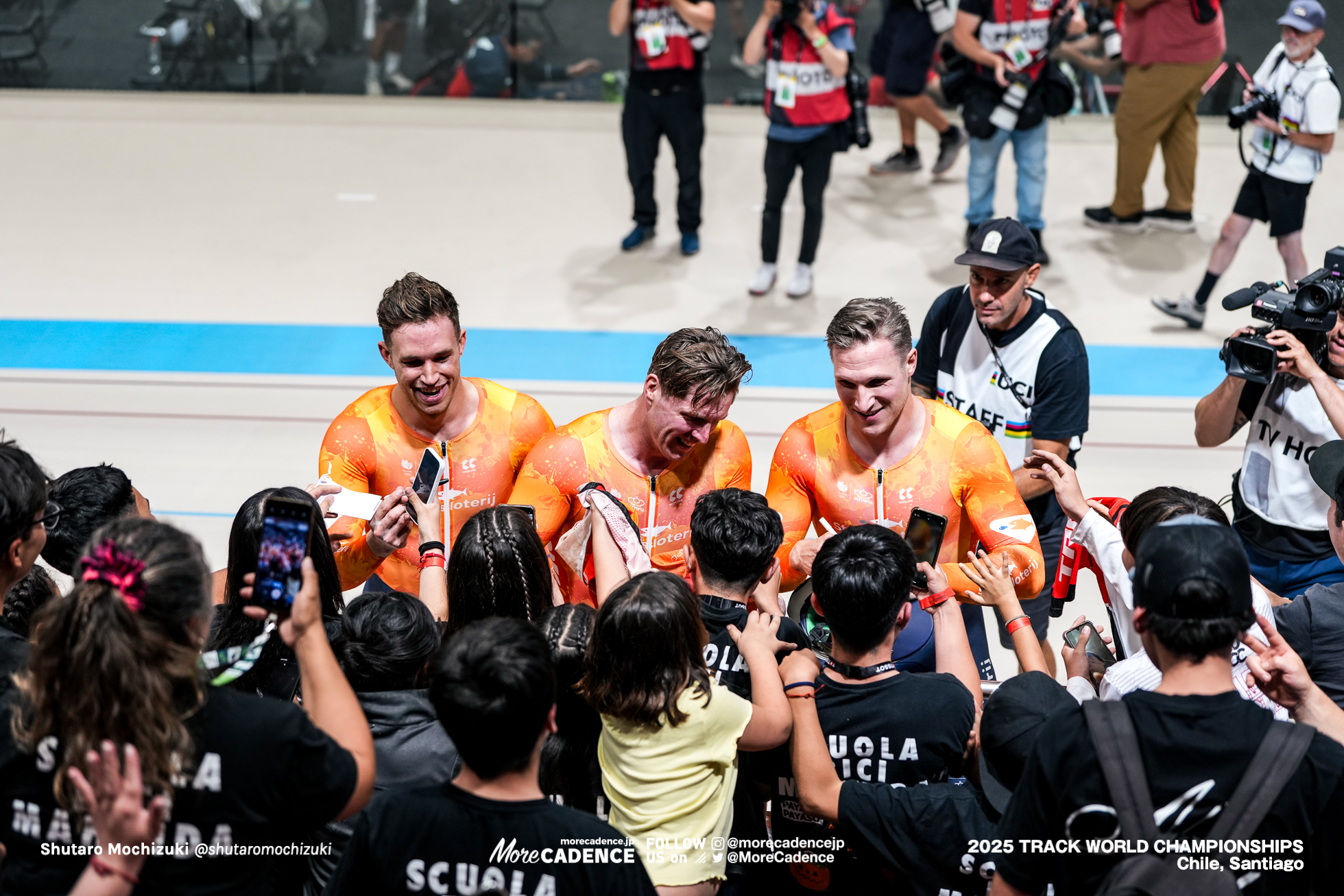 ハリー・ラブレイセン,Harrie Lavreysen,ジェフリー・ホーフラント,Jeffrey Hoogland,ロイ・バンデンバーグ,Roy van den Berg,男子チームスプリント, Men'sTeam Sprint, 2025世界選手権トラック サンティアゴ, 2025 UCI CYCLING WORLD CHAMPIONSHIPS TRACK