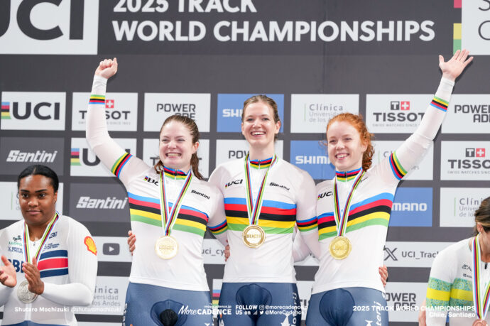 キンブリー・ケイリー,Kimberly Kalee,ヘッティ・ファンデヴォウ,Hetty VAN DE WOUW,ステフィー・ファンデルピート,Steffie van der Peet,女子チームスプリント, WOMEN'S Team Sprint,2025世界選手権トラック サンティアゴ, 2025 UCI CYCLING WORLD CHAMPIONSHIPS TRACK