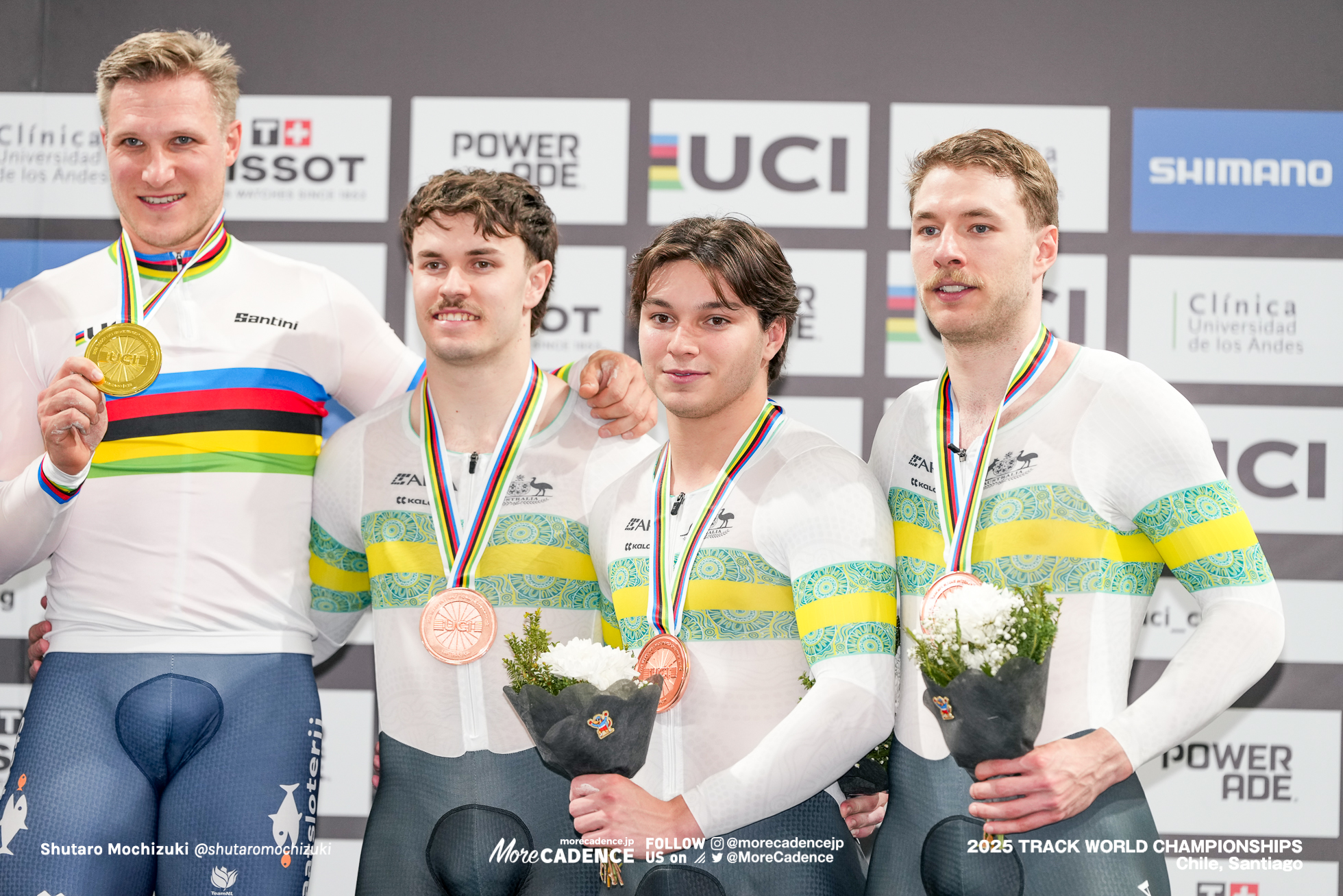 ライアン・エリオット,Ryan Elliott,レイ・ホフマン,Leigh Hoffman,ダニエル・バーバー, BARBER Daniel, 男子チームスプリント, Men'sTeam Sprint, 2025世界選手権トラック サンティアゴ, 2025 UCI CYCLING WORLD CHAMPIONSHIPS TRACK