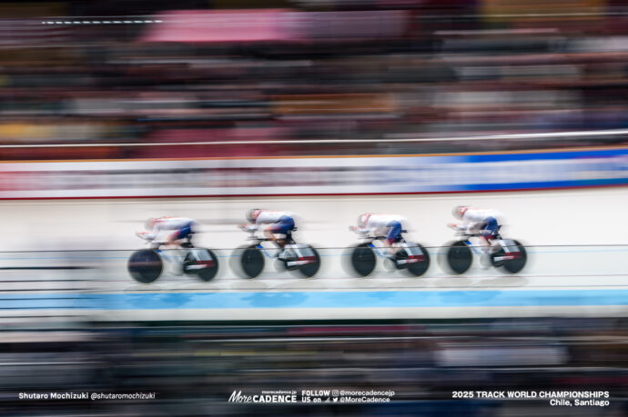 梶原悠未, KAJIHARA Yumi,内野艶和, UCHINO Tsuyaka,池田瑞紀, IKEDA Mizuki,垣田真穂, KAKITA Maho,女子チームパシュート, WOMEN'S Team Pursuit,2025世界選手権トラック サンティアゴ, 2025 UCI CYCLING WORLD CHAMPIONSHIPS TRACK