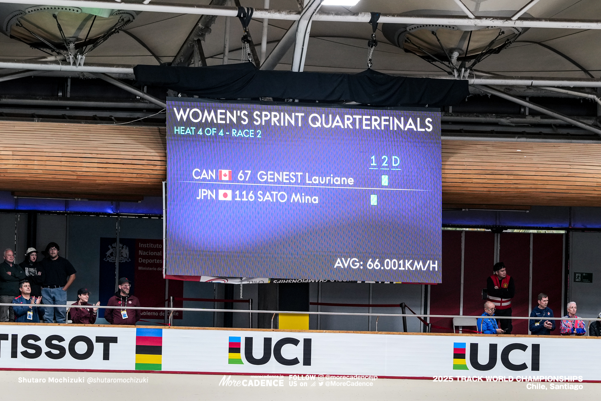 ローリン・ジェネスト,Lauriane Genest,佐藤水菜, SATO MINA,女子スプリント, WOMEN'S Sprint,2025世界選手権トラック サンティアゴ, 2025 UCI CYCLING WORLD CHAMPIONSHIPS TRACK