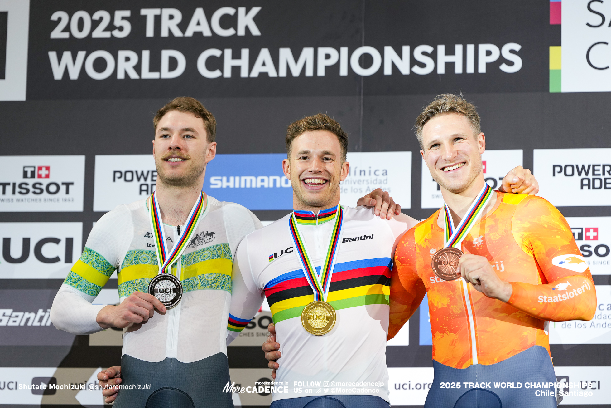 ハリー・ラブレイセン,Harrie Lavreysen,レイ・ホフマン,Leigh Hoffman,ジェフリー・ホーフラント,Jeffrey Hoogland,男子ケイリン, MEN'S KEIRIN,2025世界選手権トラック サンティアゴ, 2025 UCI CYCLING WORLD CHAMPIONSHIPS TRACK