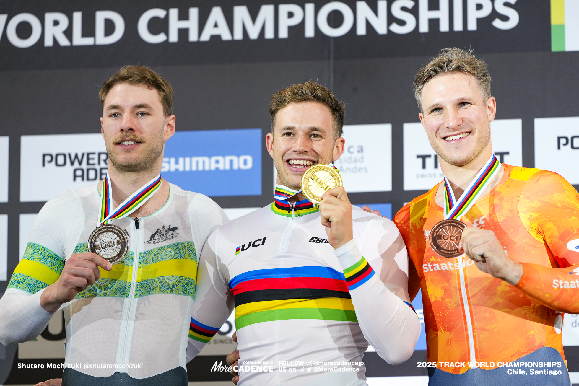 ハリー・ラブレイセン,Harrie Lavreysen,レイ・ホフマン,Leigh Hoffman,ジェフリー・ホーフラント,Jeffrey Hoogland,男子ケイリン, MEN'S KEIRIN,2025世界選手権トラック サンティアゴ, 2025 UCI CYCLING WORLD CHAMPIONSHIPS TRACK