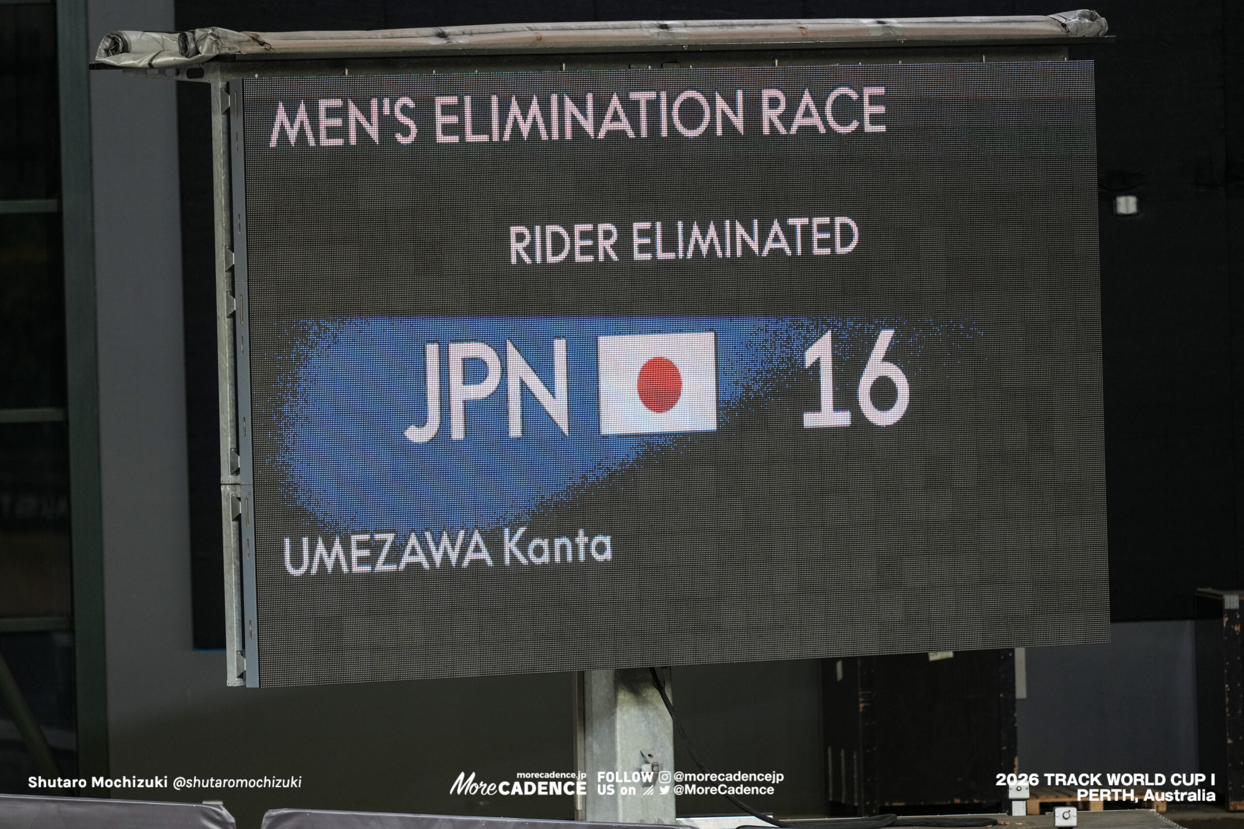 梅澤幹太, UMEZAWA Kanta, JPN, 男子エリミネーション, MEN Elite Elimination, 2026ワールドカップ第1戦, オーストラリア, パース, 2026 UCI Track World Cup, Round 1, Perth, Australia