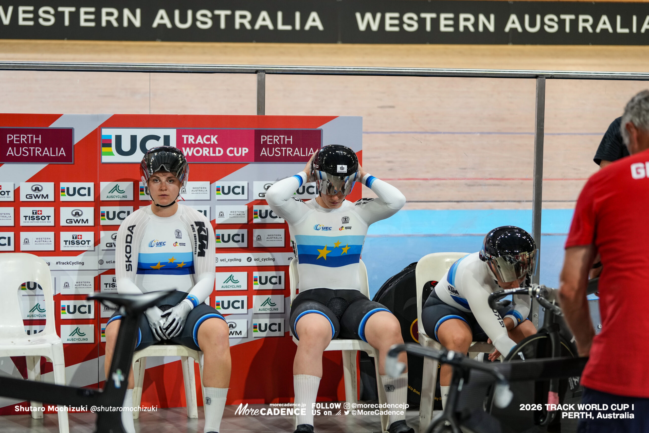リー ソフィー・フリードリッヒ, FRIEDRICH Lea Sophie, GER, ポーリン・グラボッシュ, GRABOSCH Pauline Sophie, GER, クララ・シュナイダー, SCHNEIDER Clara, GER, 女子チームスプリント, WOMEN Elite Team Sprint, 2026ワールドカップ第1戦, オーストラリア, パース, 2026 UCI Track World Cup, Round 1, Perth, Australia